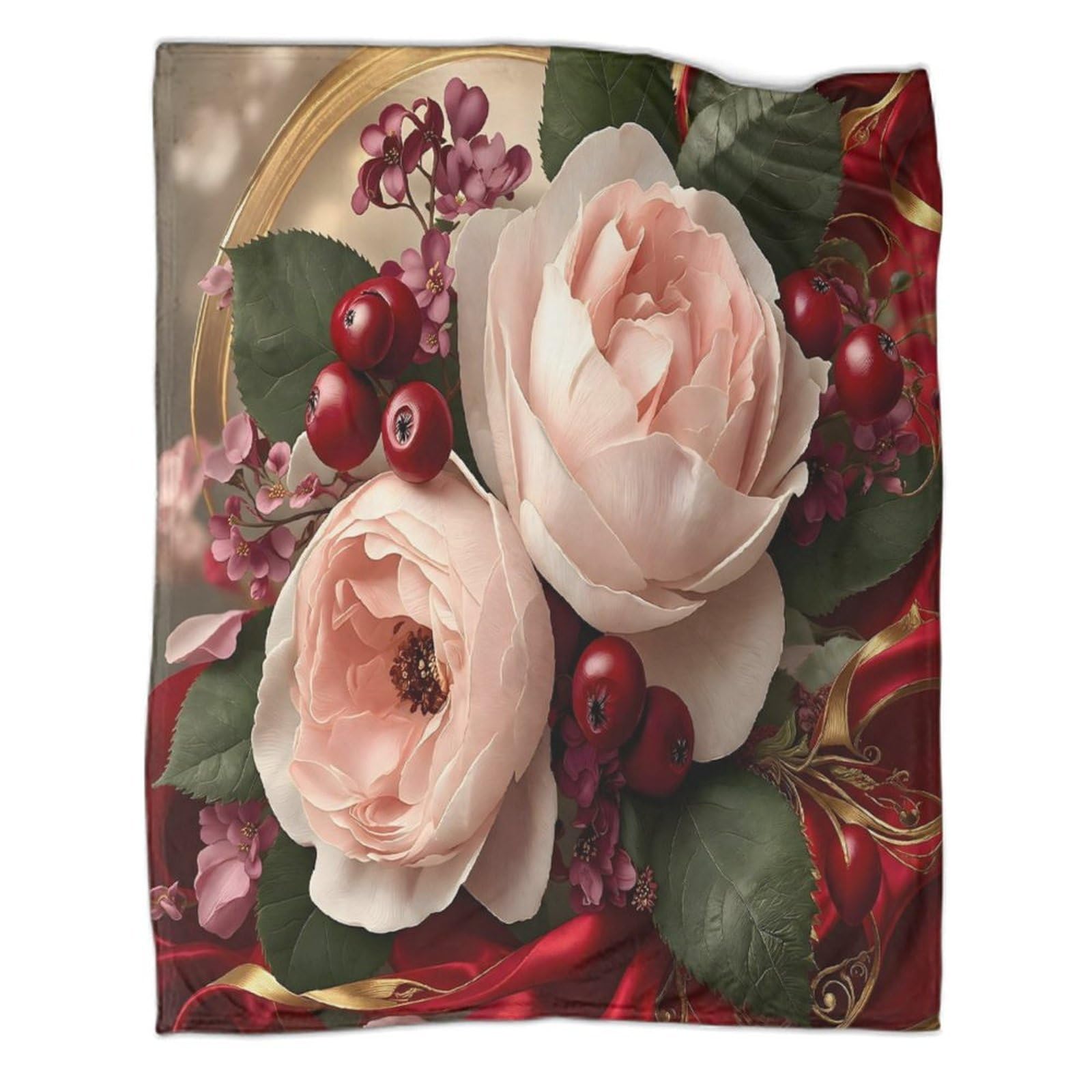 3D Mikrofaser Decke Blumenmuster Weiches Fleece Gefühl