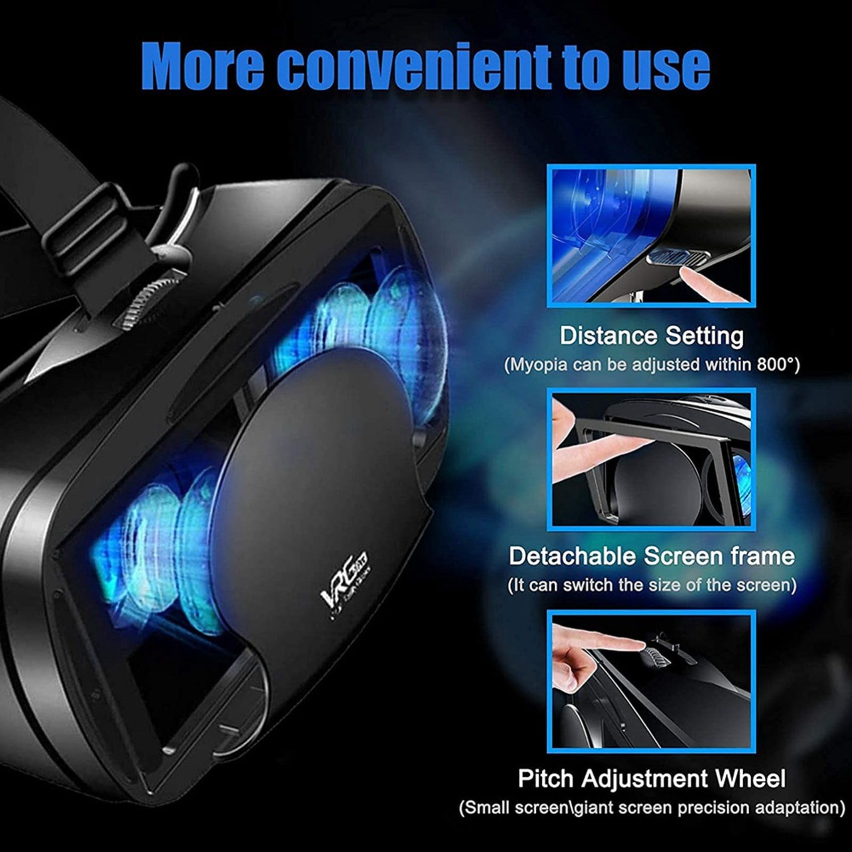 2 x okulary VR Full Screen Virtual Reality 3D, zestaw VR, okulary do wirtualnej rzeczywistości 3D, regulowane okulary VR z gamepadem