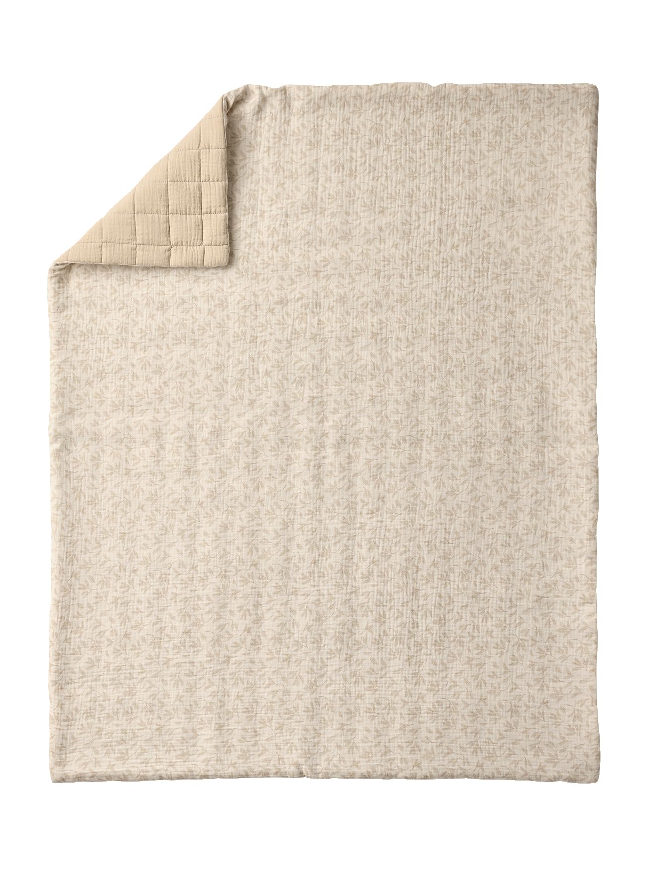 VERTBAUDET Couverture/Fond De Parc Bébé en Gaze De Coton Beige imprimé 100X100