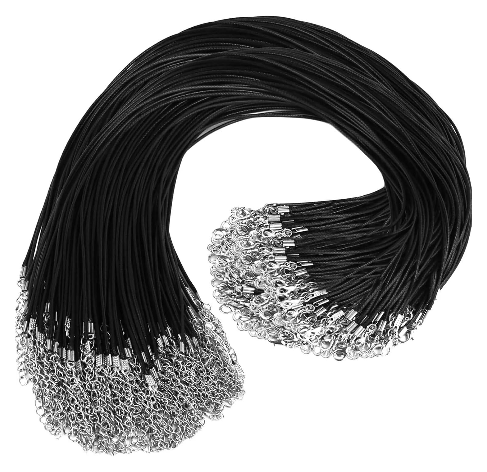 Necklace Cord 100Pcs Bulk Black Premium Leather Necklace