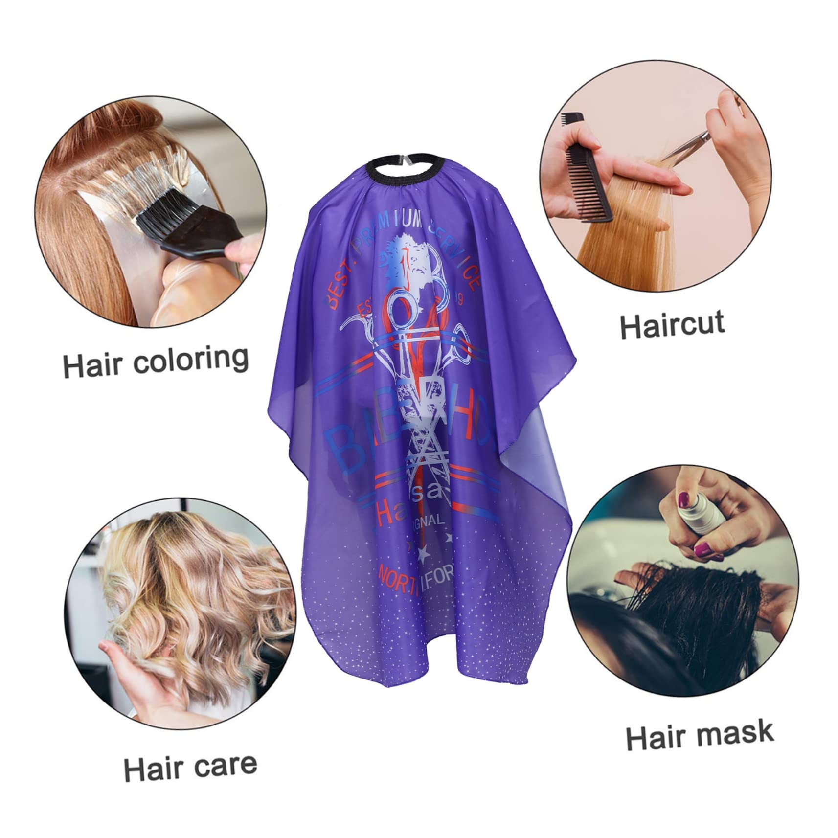 minkissy 3pezzi Mantellina Per Parrucchieri Materiale Leggero e Resistente Grembiule Per Tagli e Acconciature Professionali Accessorio Essenziale Per Saloni Di Bellezza