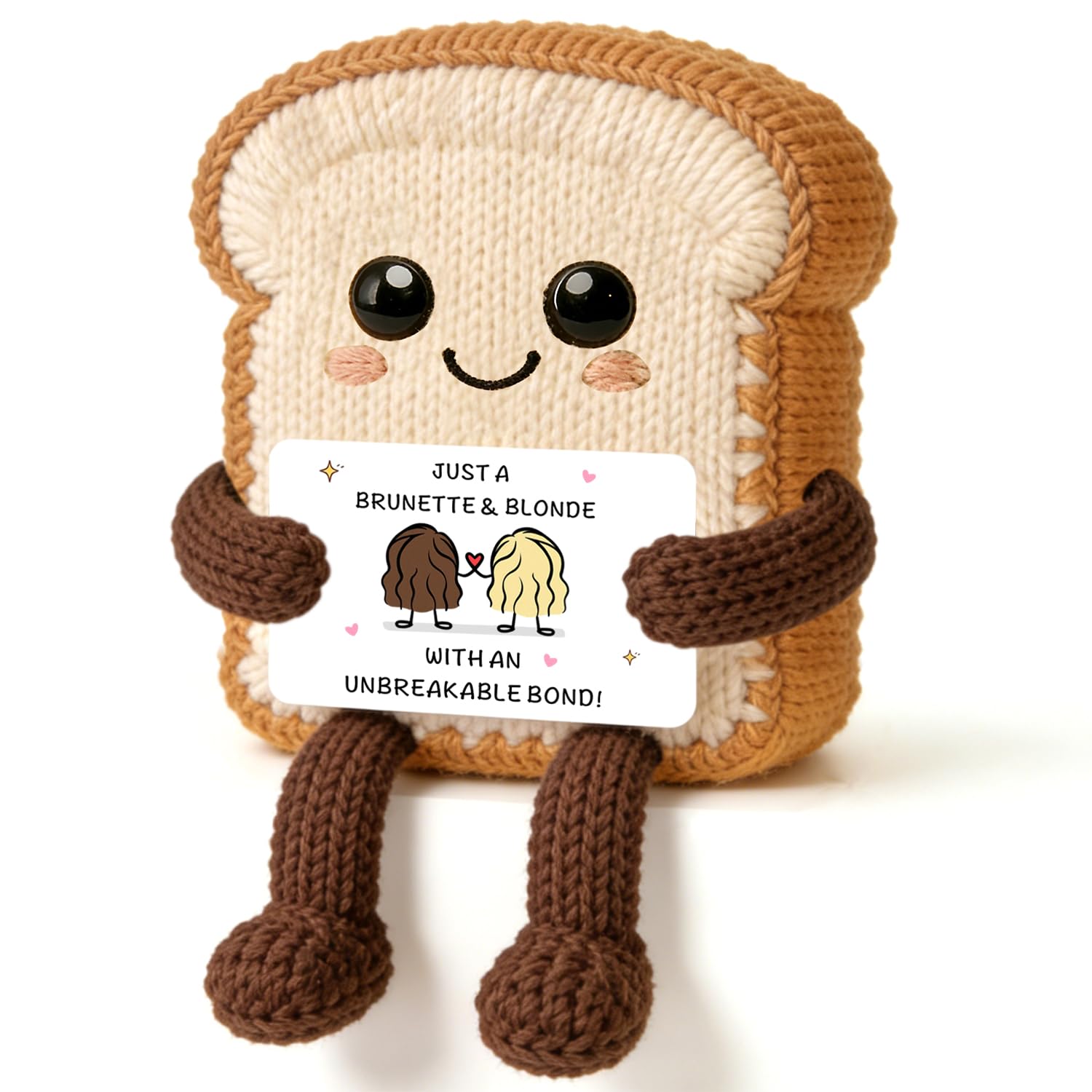 JMIMO Best Friend Birthday Gifts for Women Cute Special Friend Toast Crochet Friendship Bestie Gifts for Christmas Graduation Decoration