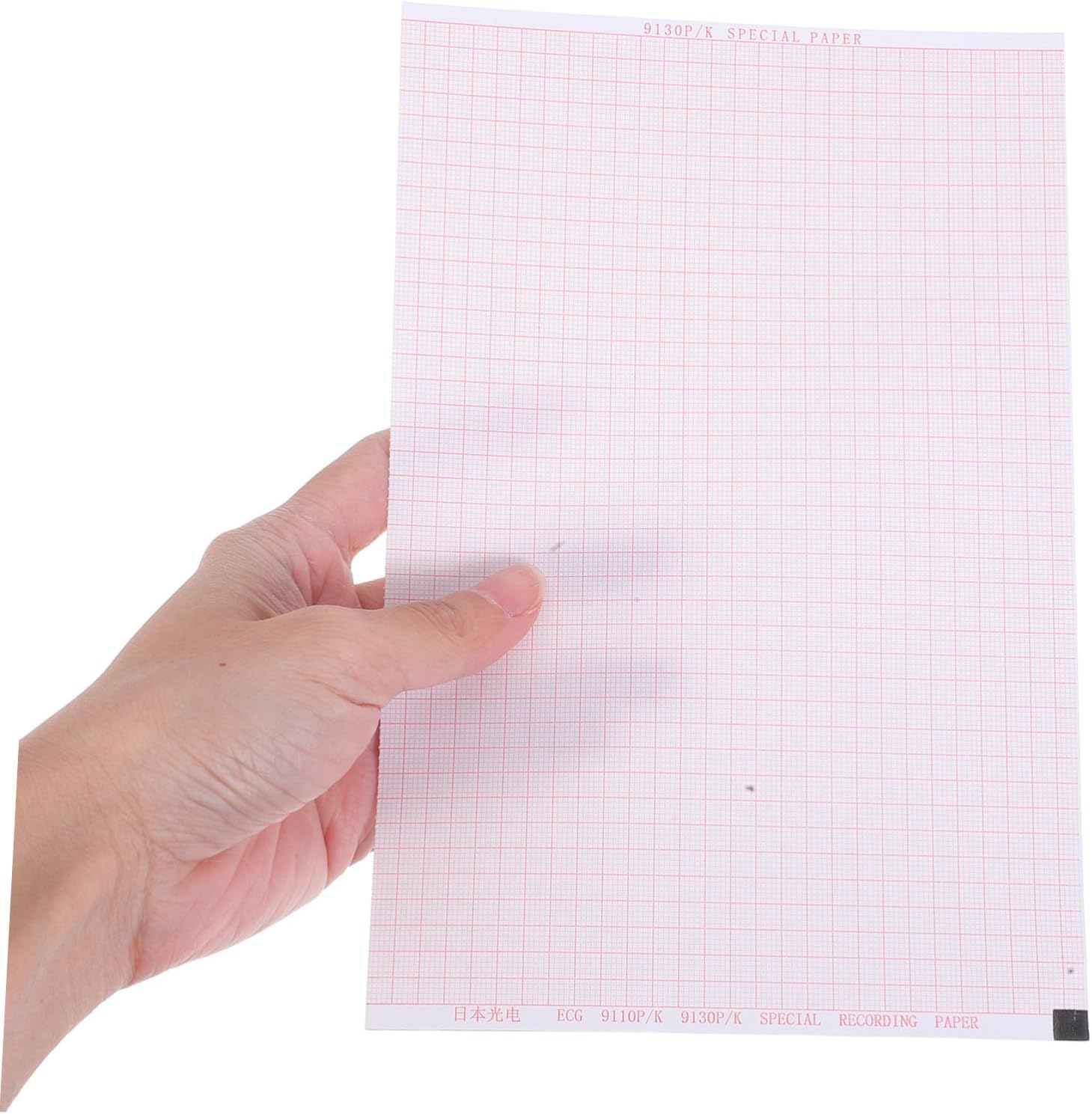 Ekg Recording Chart Paper Sheets with Red Grid for Machines