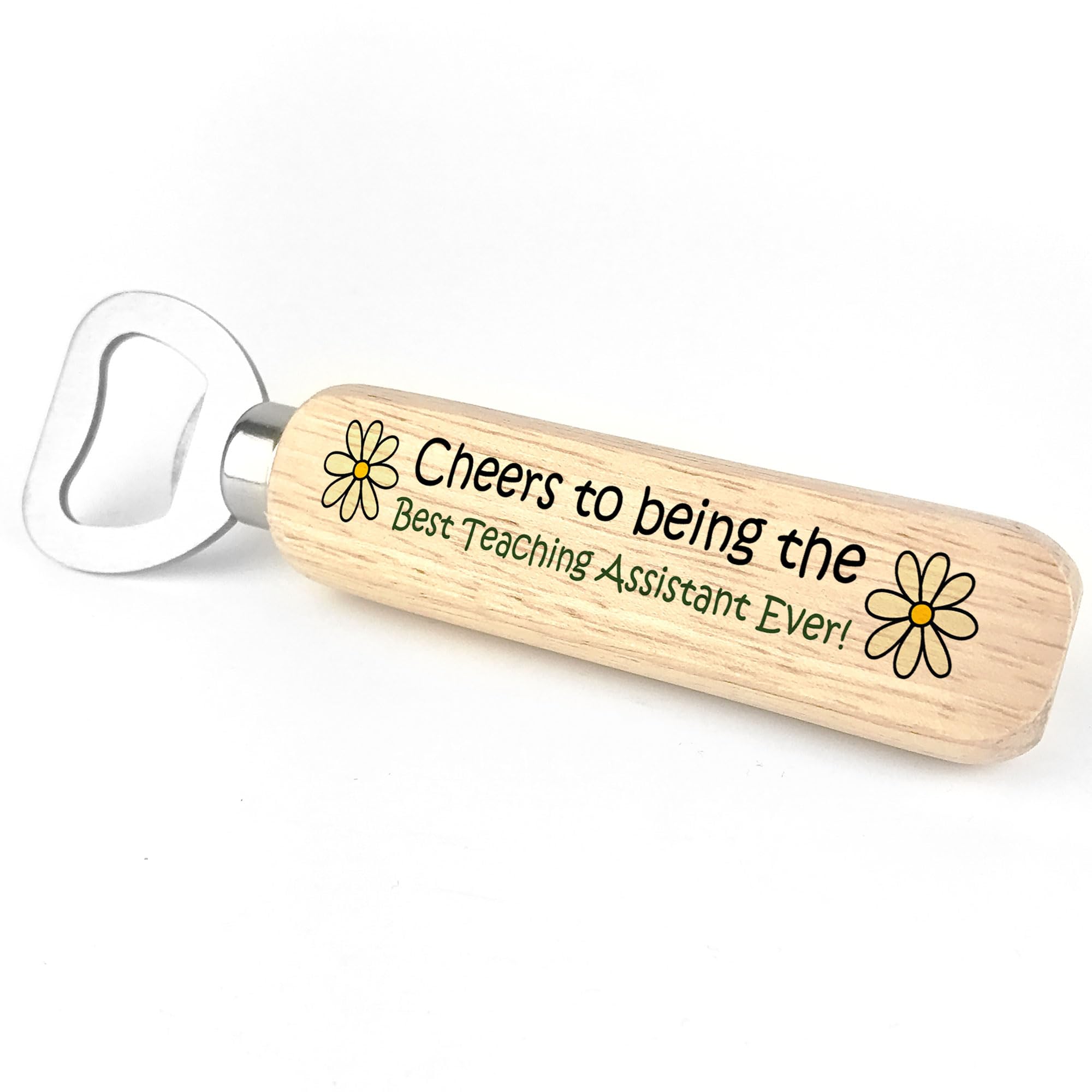 Red Ocean Cheers to Being The Best Teaching Assistant Ever Novelty Teacher Gift Leaving Nursery Gift Bottle Opener