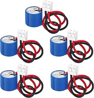 (5-Pcs) 3V 160mAh CR-1/3N Lithium Battery with Connector for PLC AFP1801 FP1-C14 FP1-C24 FP1-C40 FP1-C56 Battery (3 Volt, 0.16 Ah, Non-Rechargeable)