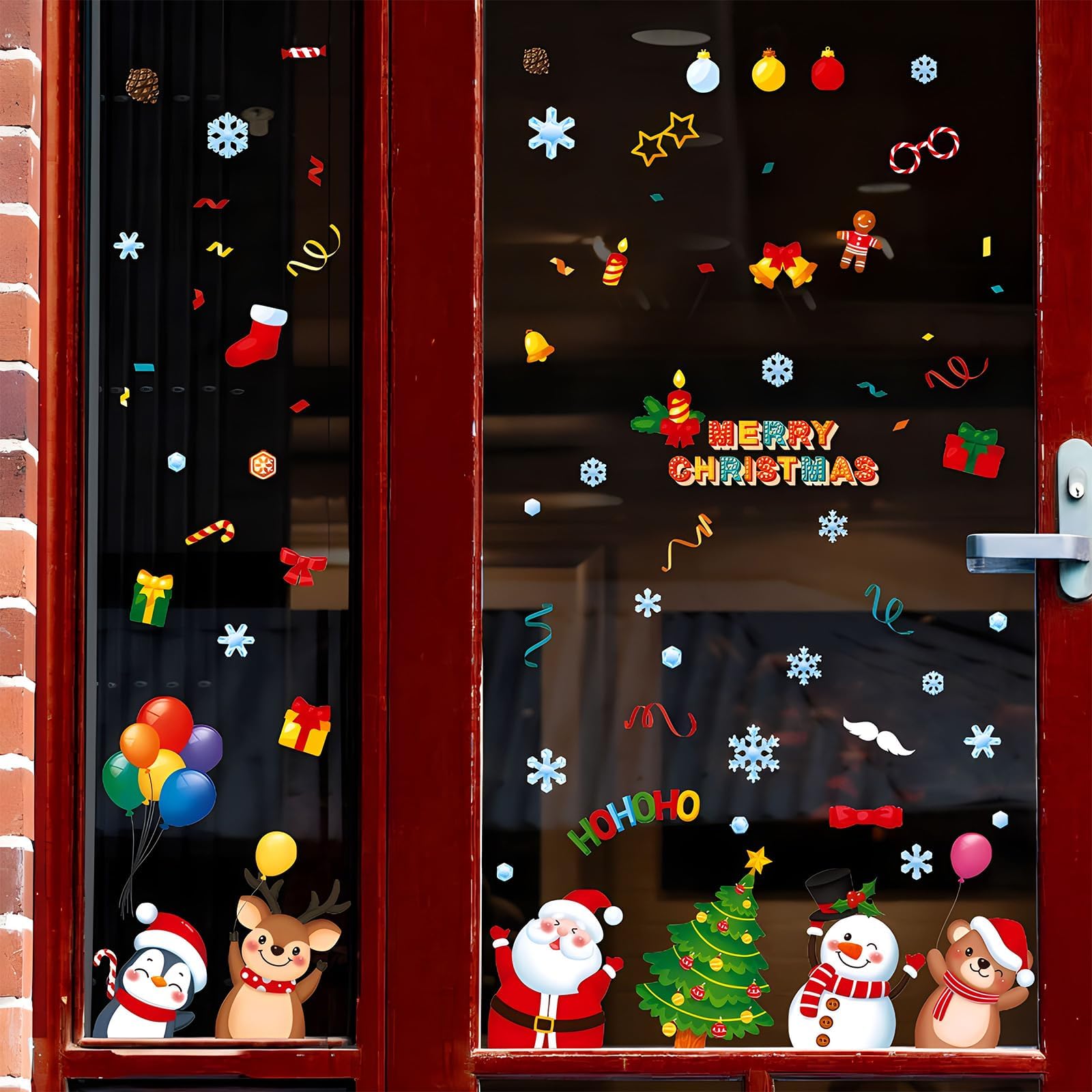 BAYLAY Christmas Window Clings 10 Sheets