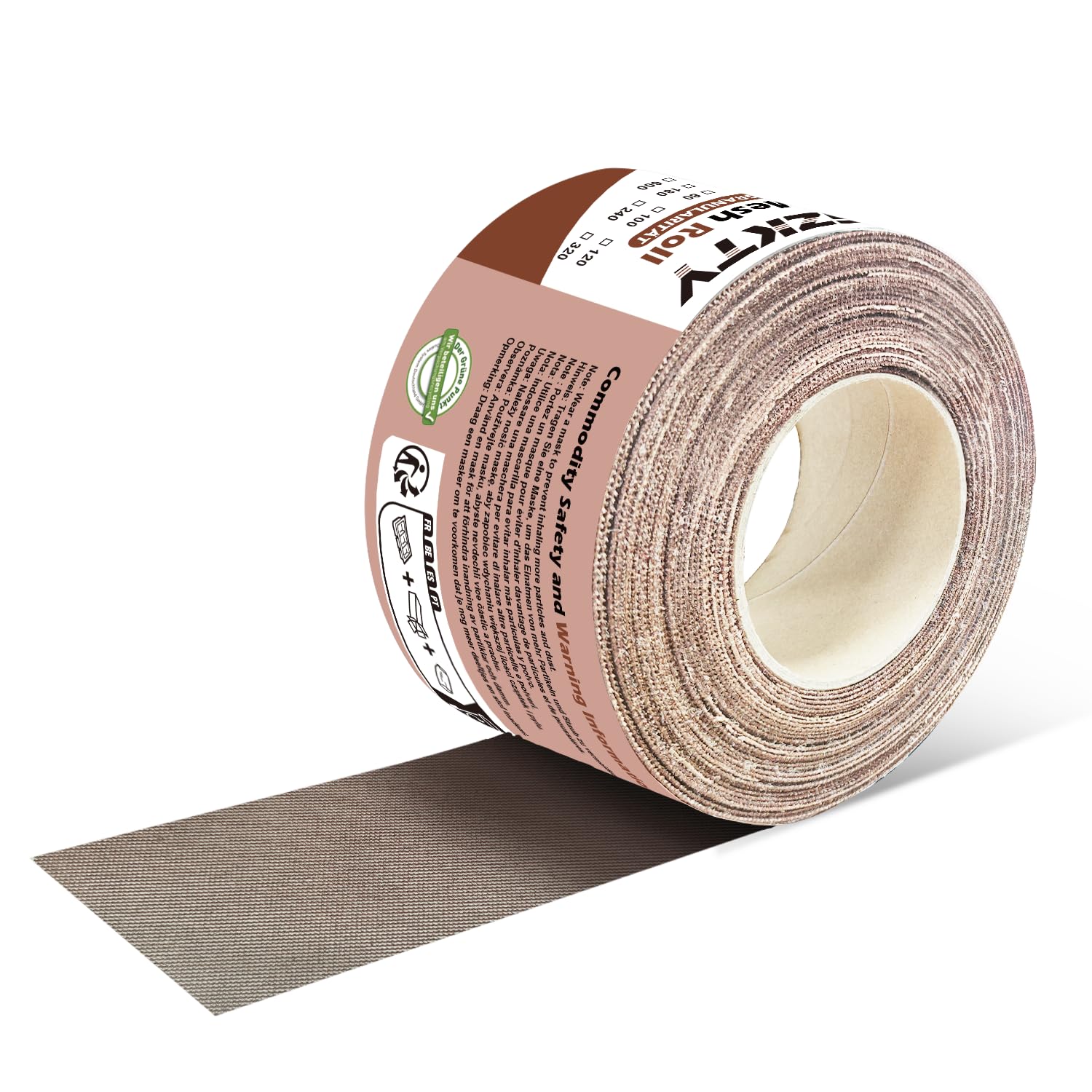 GZKTY Mesh Sandpaper Roll 70mm x 10m 240 Grit Wood Metal Plastic