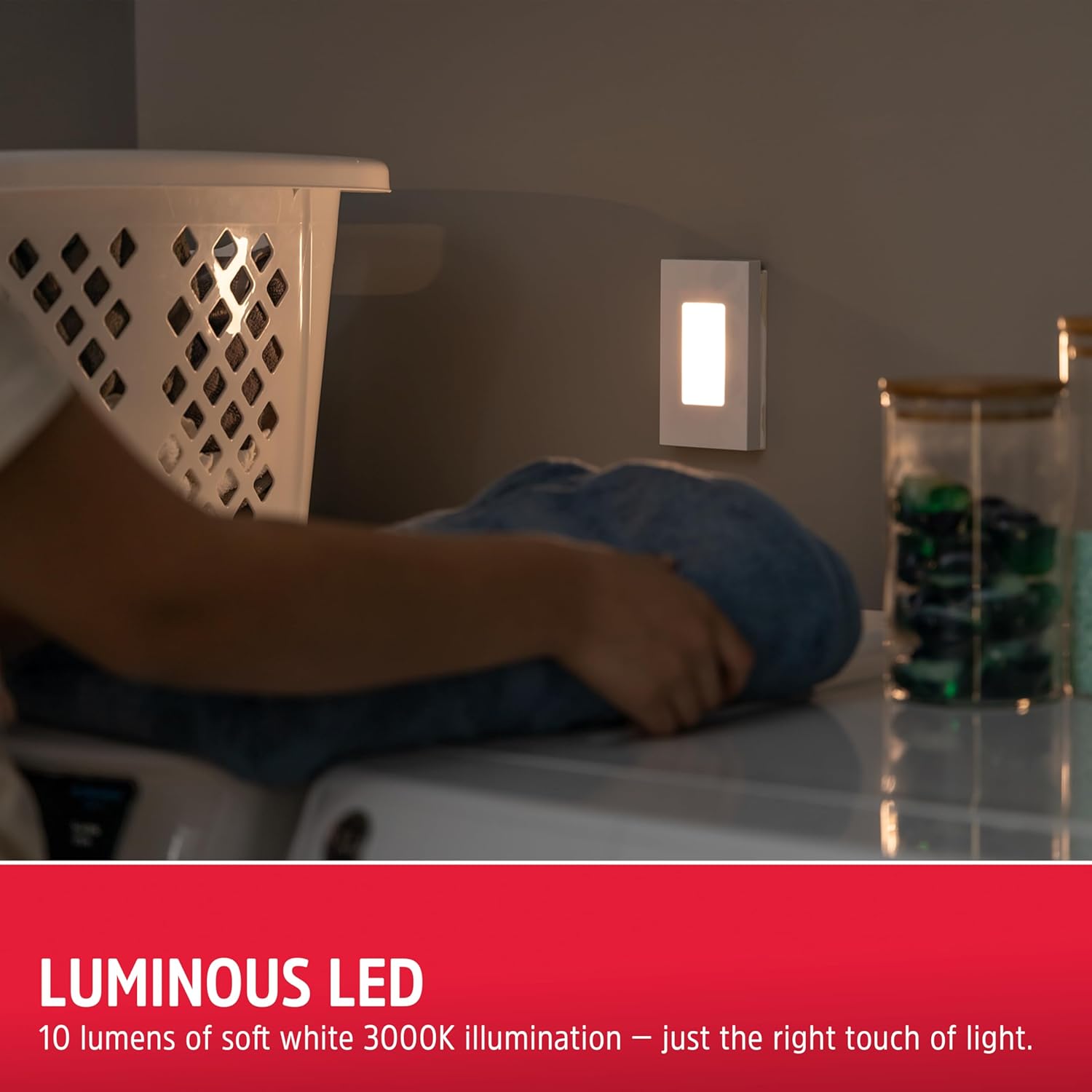 Energizer Slimline CoverLite LED Night Light, Plug-in, Dusk to Dawn, Modern Outlet Cover, UL Certified, Ideal for Bedroom, Nursery, Bathroom, Hallway, 85621, 2 Pack