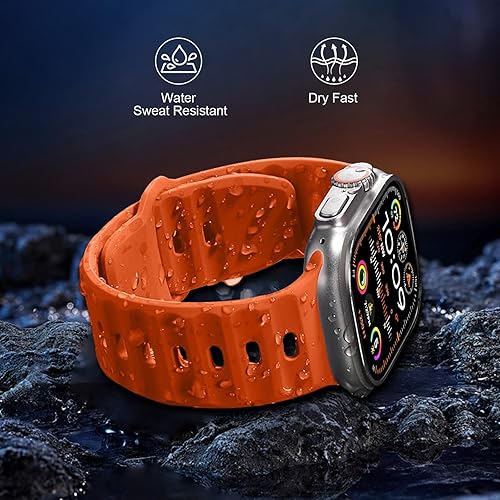 Miniatura 2 de Elaikement Correa deportiva compatible con Apple Watch UltraUltra 2 de 1.929 in, 1.811 in, 1.772 in, 1.732 in y 1.654 in para hombres, correa de