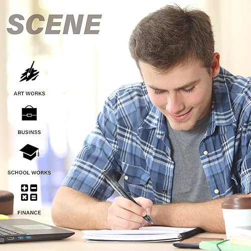Miniatura 6 de ParKoo Bolígrafos de gel retráctiles borrables de punta fina de 0.028in, sin necesidad de blanquear, 4 tintas de colores surtidos para completar