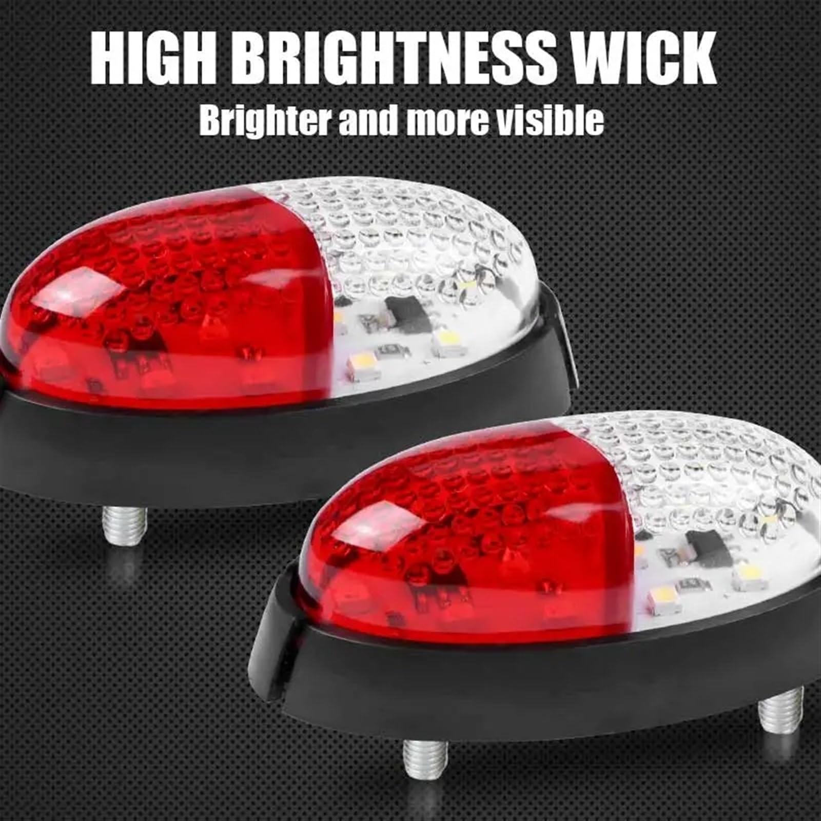 Luces Traseras Luces LED Posición Lateral Indicadores Luz Señal Freno Luz Trasera De Advertencia para Remolque Camión Luces Gálibo 12 V 24 V Faro Trasero(10pieces)