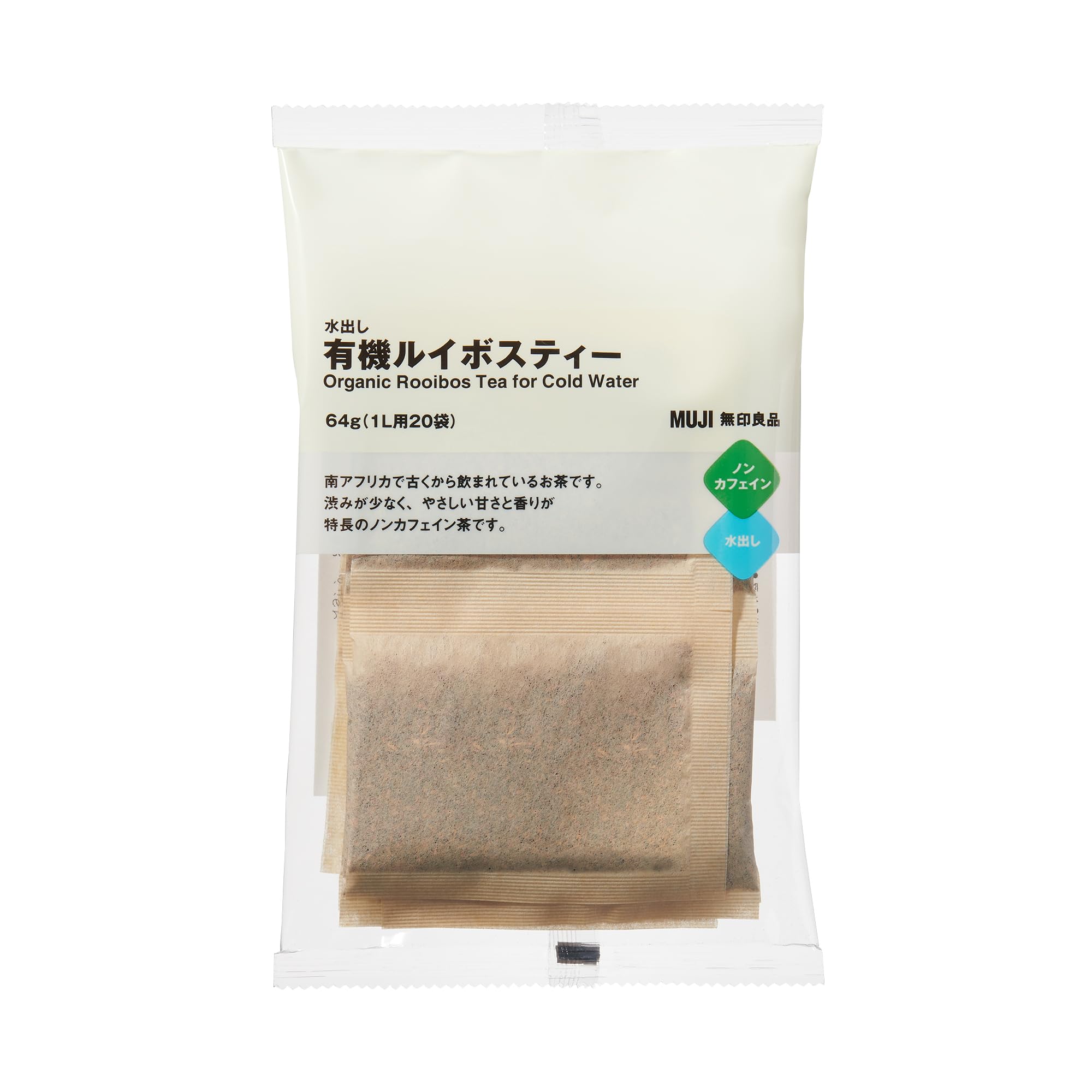 Amazon.co.jp: 無印良品 水出し有機ルイボスティー 64g (1L用3.2g×20袋