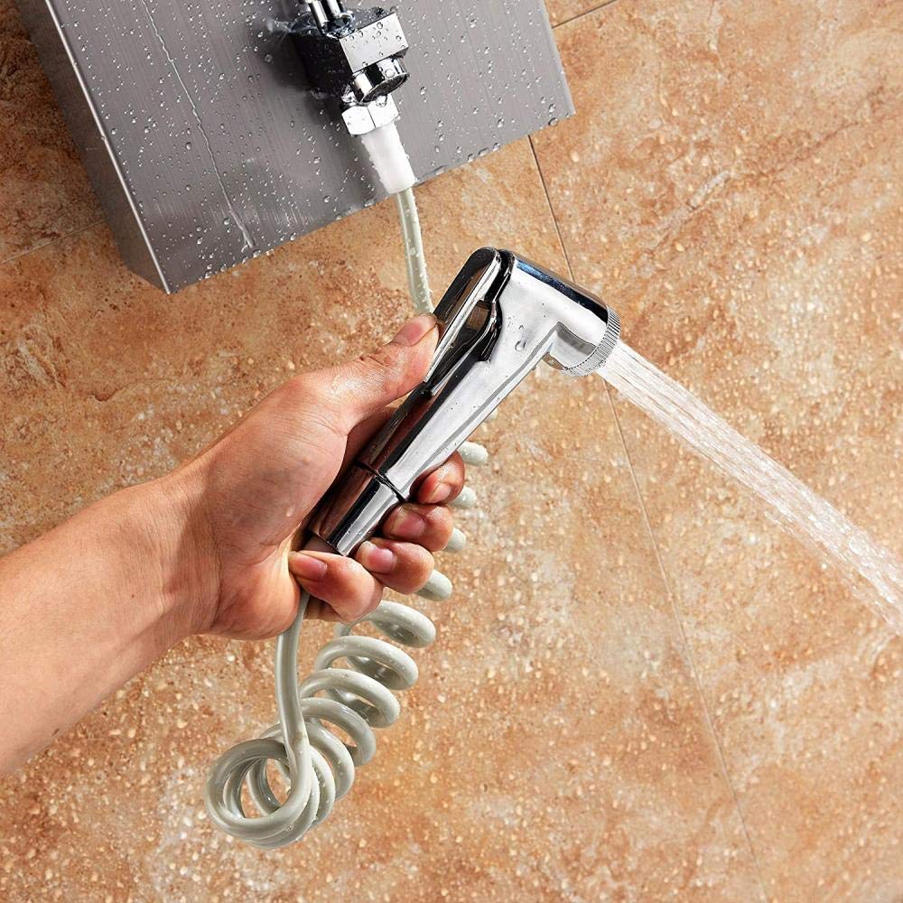 Ducha Dorada Panel De Ducha De Acero Inoxidable Modelo Young Color Niquel  Regadera Con Pantalla Led Que Indica Temperatura Y Hora Salida De Agua Modo  Lluvia Rociador De Hidromasaje Y Regadera De