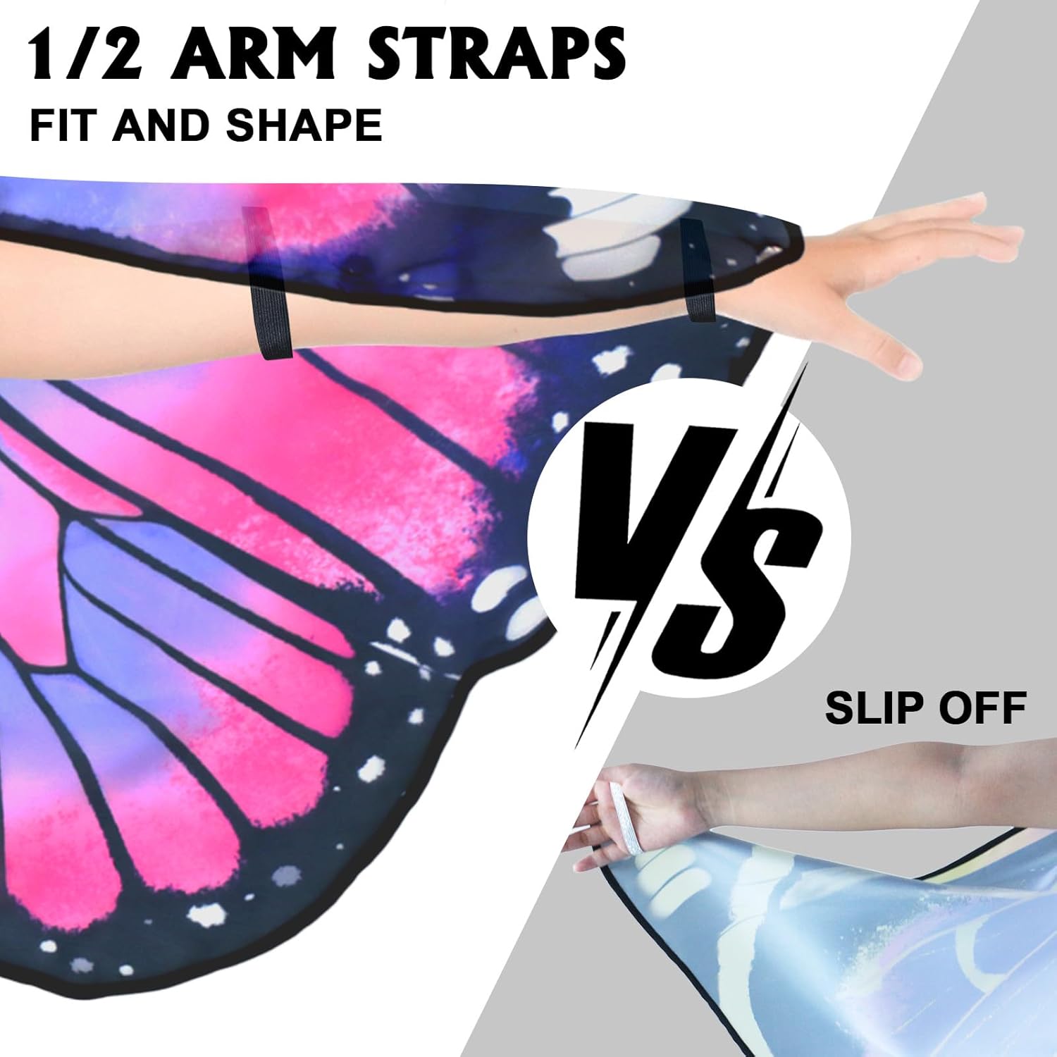 iROLEWIN Kids Toddler Butterfly-Wings-Costume for Girls Dress-Up Fairy-Wings Tutu Headband Christmas Birthday Gifts Toys 3+ - Image 3