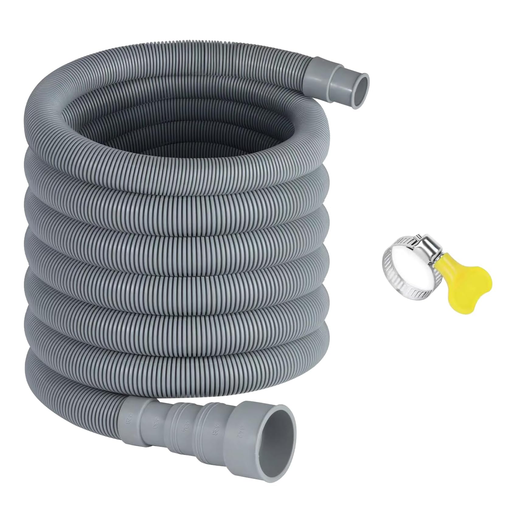 Sunsiou Caravan Waste Pipe, 6 Metre Motorhome Flexible Expandable Hose Pipe Kit, Water Hose with Adjustable Adapter, Motorhome Parts & Accessories, Leak-Proof & Space-Saving – for Camper, Trailer