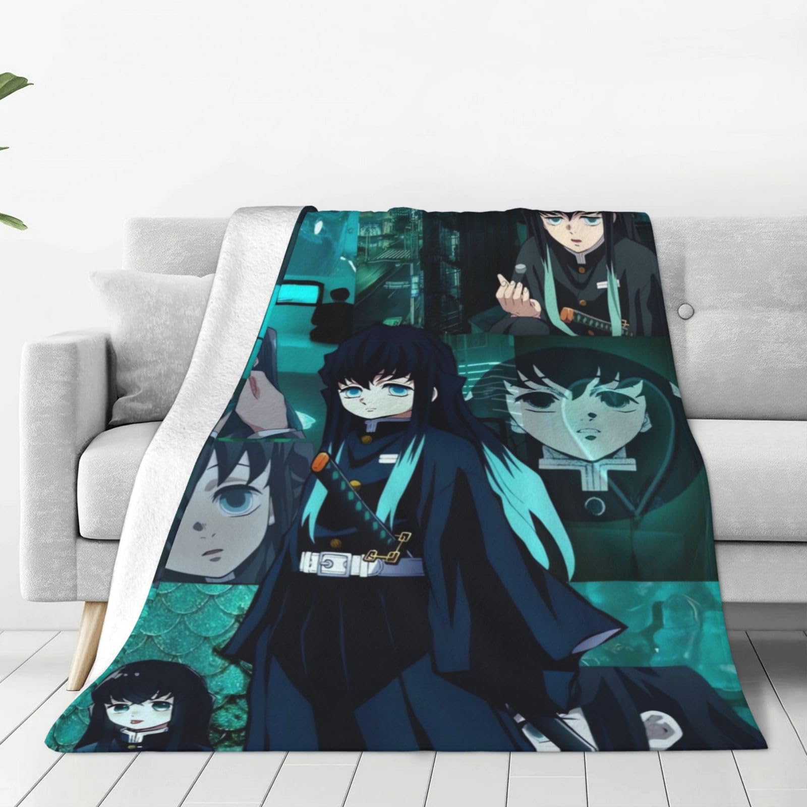 Muichiro Tokito Throw Blanket Couch Bed Sofa Soft Lightweight Warm Cozy Flannel Fleece Bed Blanket for Kids Adults Gift Multiple 80"X60"