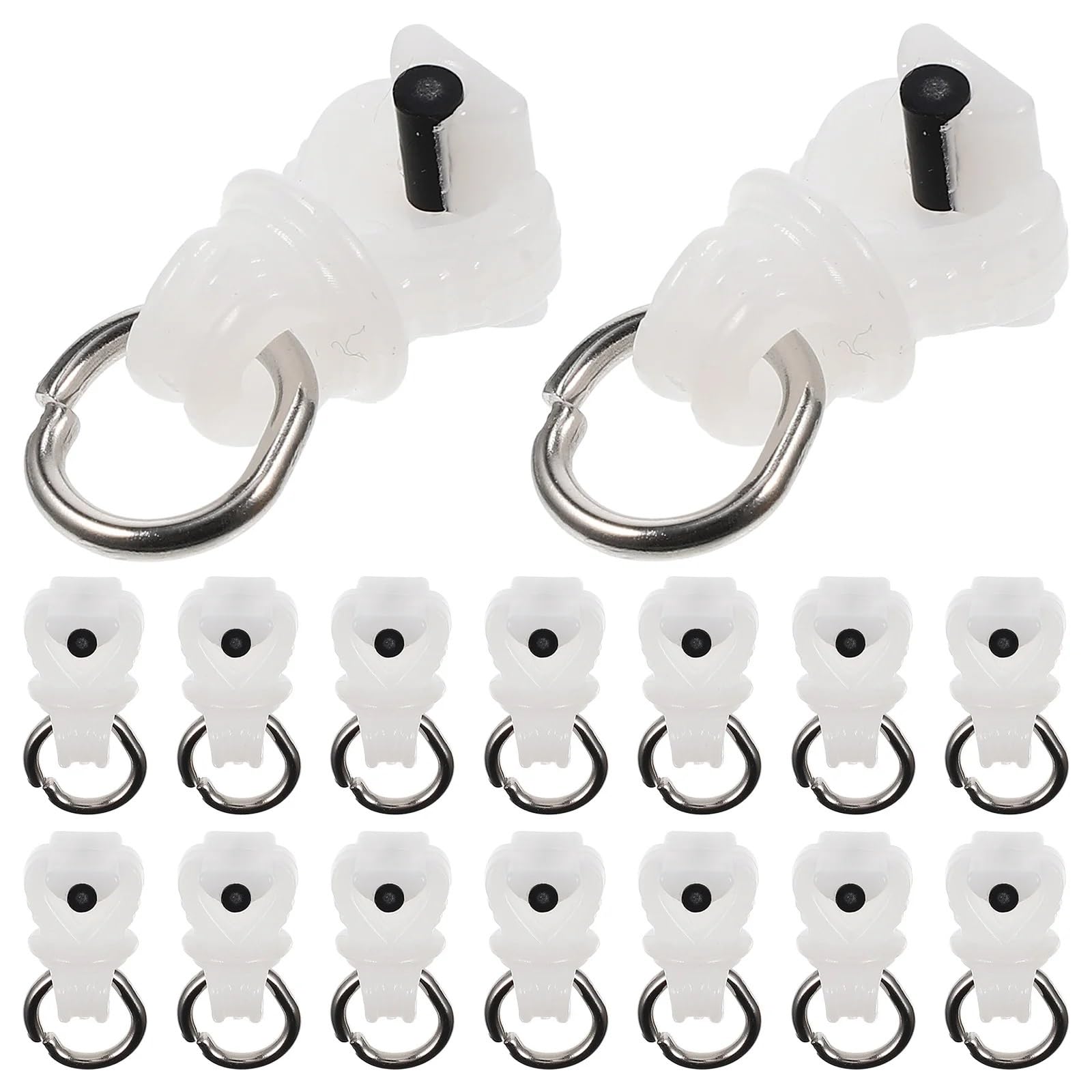 Xinglongs Curtain Track Rollers 100Pcs Heavy Duty Curtain Track Gliders, Metal Plastic Silent Rollers For Window Shower Curtain Tracks