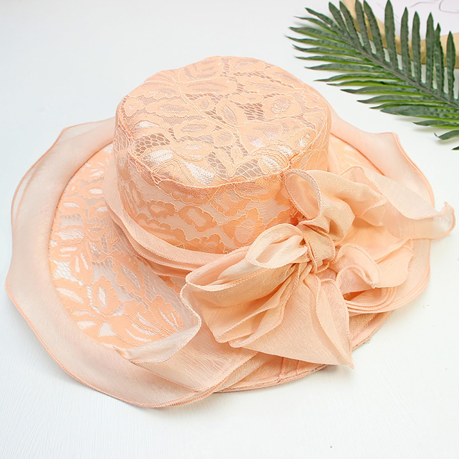 Générique Chapeau Femme Été Large Bord en Coton Enduit Léger et Respirant Très Confortable - Chapeau de Soleil pour Plage et Pluie Fine Protection Mode Pratique Chic