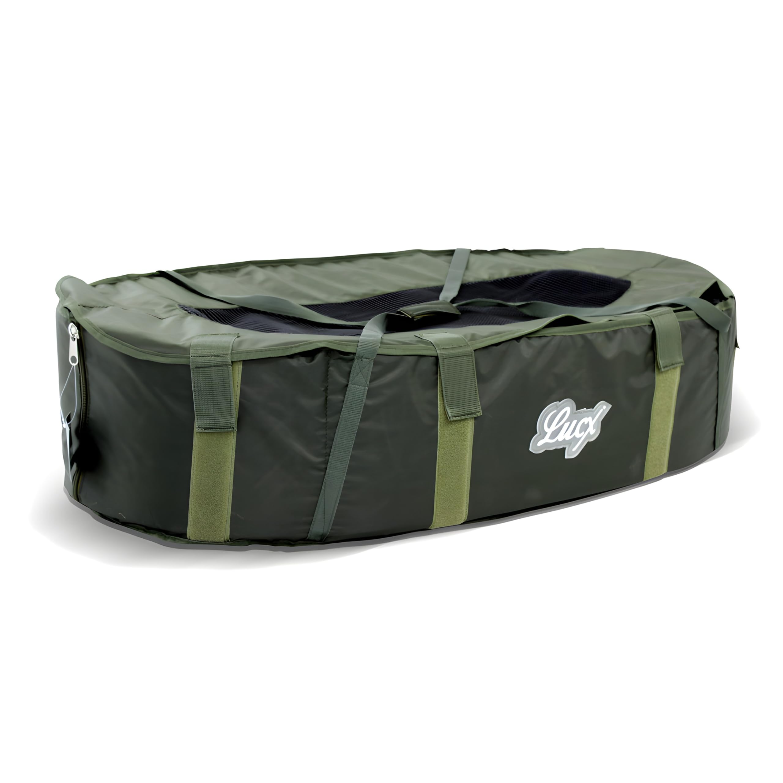 Lucx Abhakmatte Carp Cloud Plus - gepolsterte Unhooking Mat/Carp Cradle für Karpfen - mit Abdeckung, Seitentasche & Wasserablauf - Fischschonend & robust