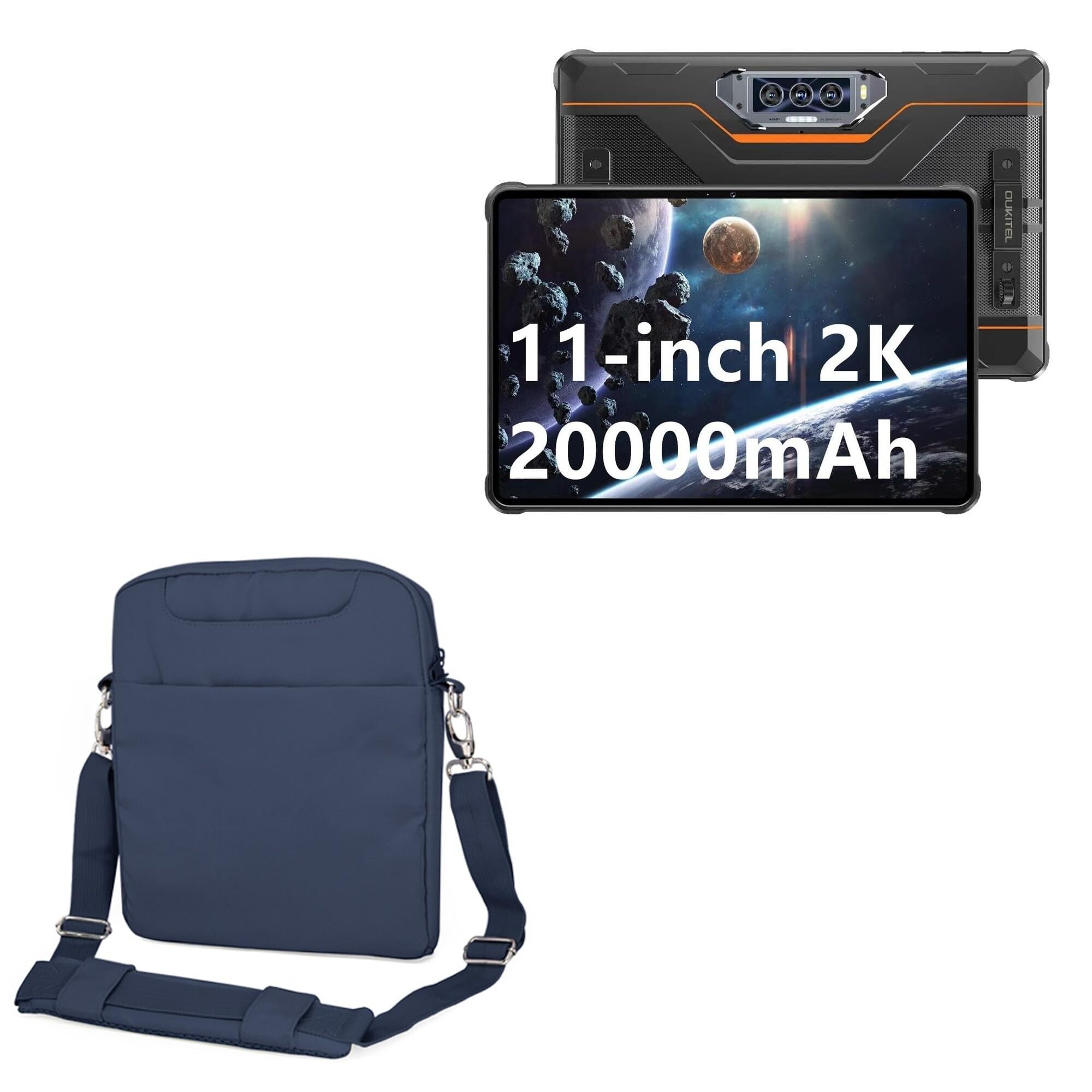 BoxWaveCase Compatible with Oukitel RT8 - Encompass Urban Bag, Over Shoulder Messenger Straps Handle Bag Pockets - Navy