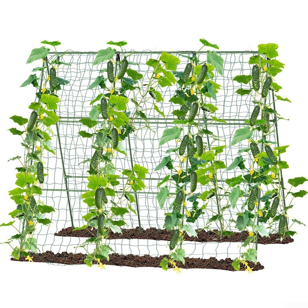 Treillis de jardin amovible en A pour plantes grimpantes Support extérieur pour concombre Idéal pour les plates-bandes surélevées et les serres Support d'escalade pour légumes