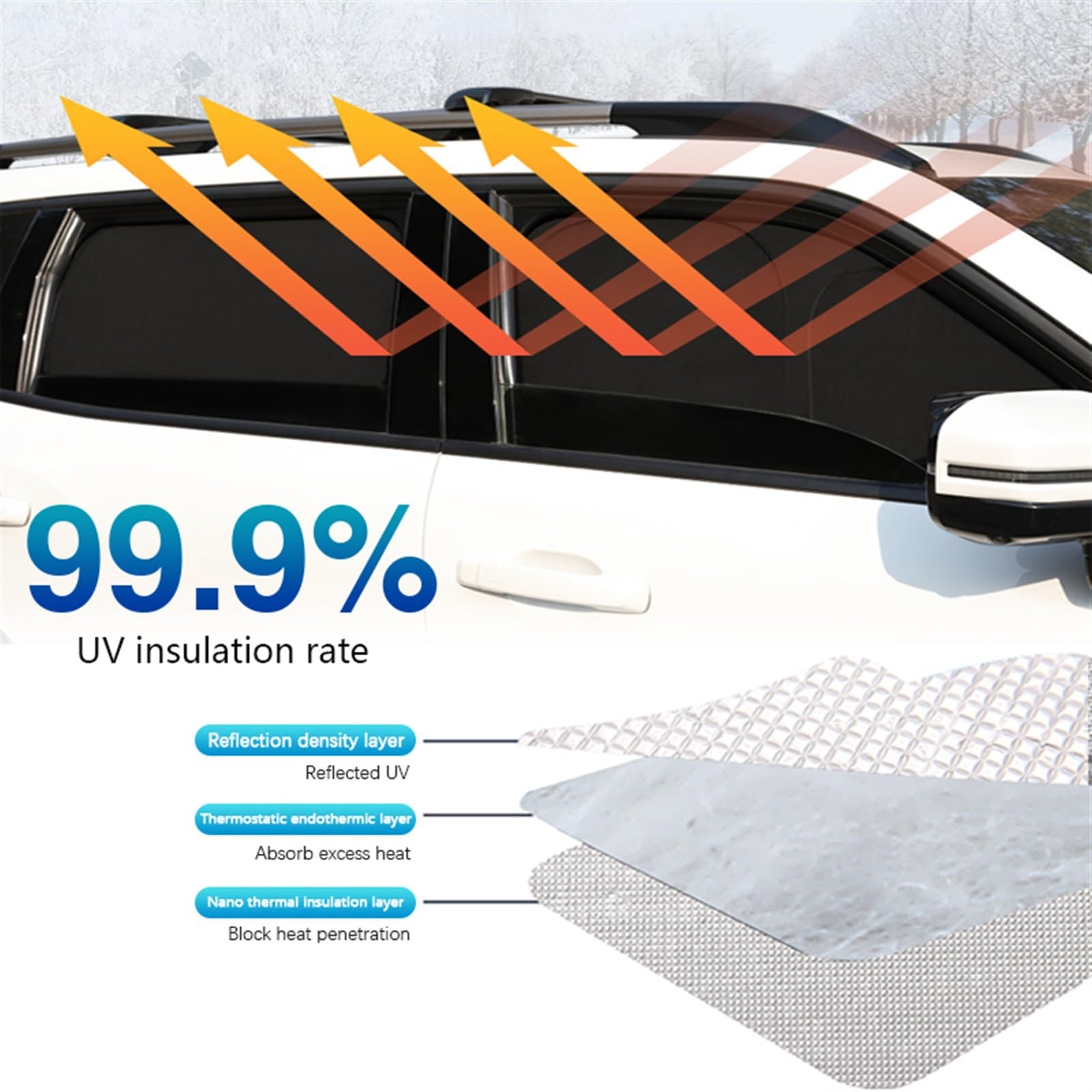 Parasol Lateral Coche Para CR-V para CRV MK3 2007 2008 2009 2010 2011, parabrisas delantero de coche, cortina lateral trasera, parasol Parasoles Coche (Tamaño : 2-All Sunshades)
