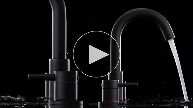 Qomolangma Bathroom Faucets for Sink 3 Hole, 8 inch