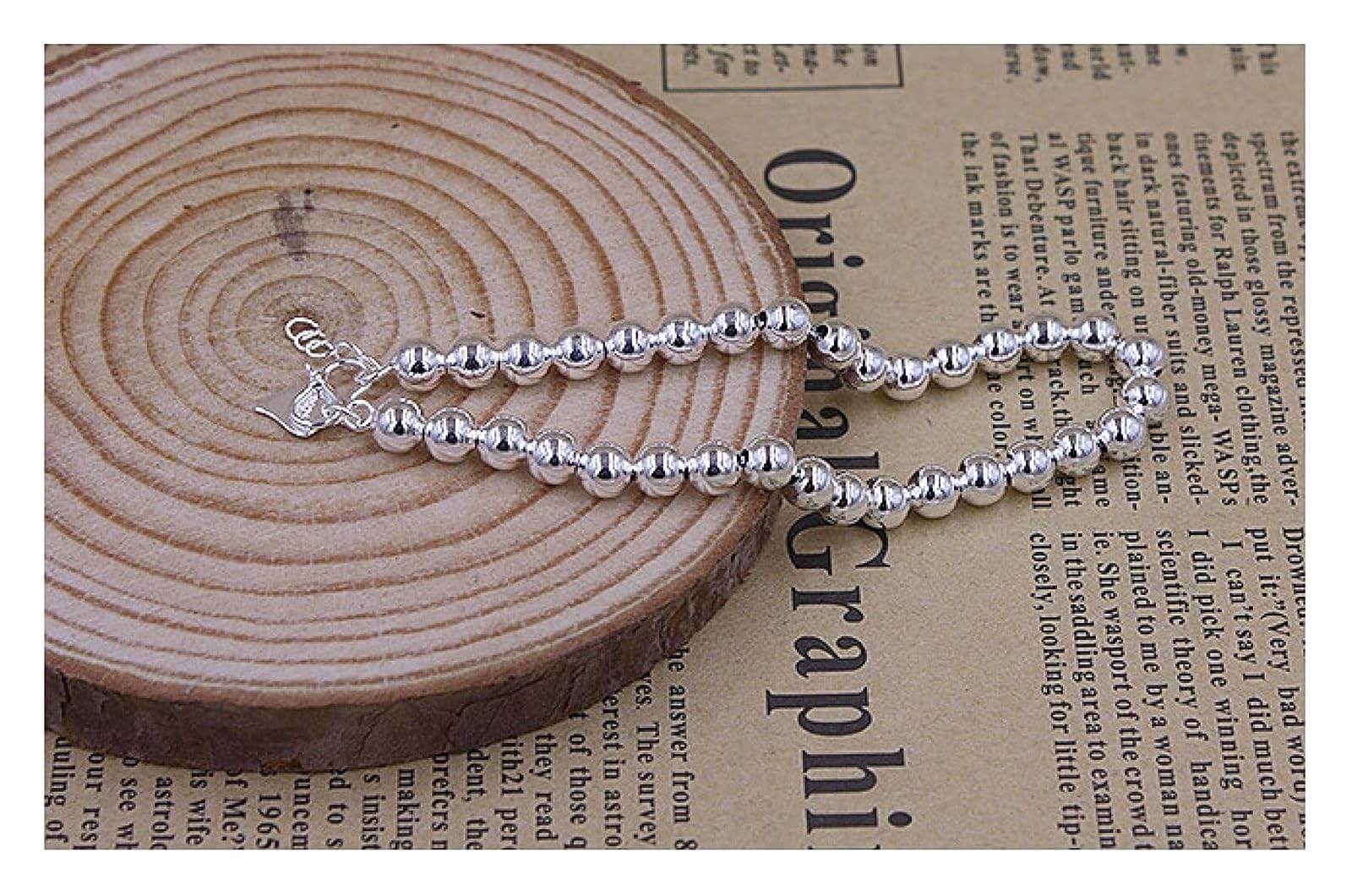 Bracciali Bracciali Donna Bracciale da Donna Bracciale da Regalo for Ragazze Bracciale da 5 mm con Perline for Le Donne Moda Semplice Perline