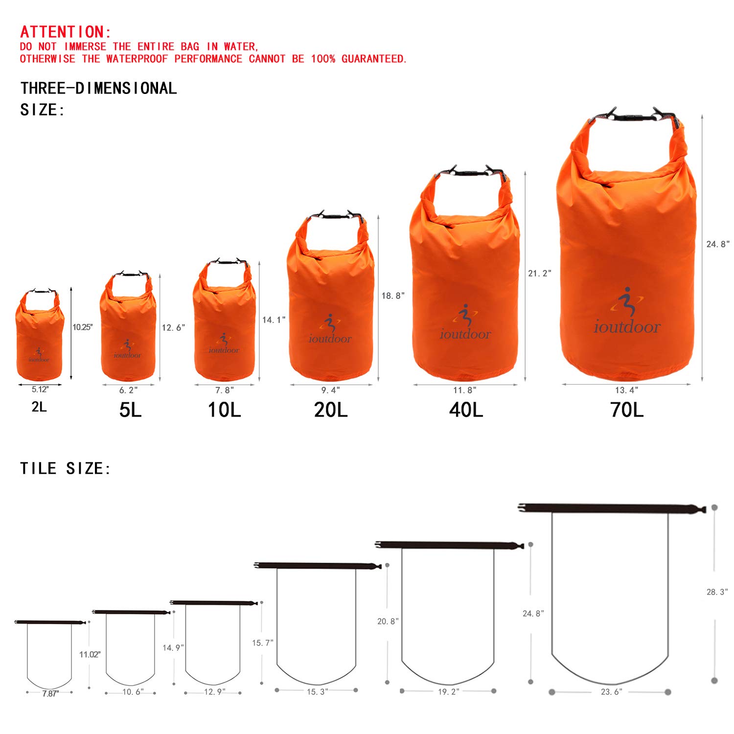 Sac Étanche Imperméable Léger 3 Paquets 2L 5L 10L Gardez l'équipement Propre et Sec,Sac Sec Petit Grand pour Kayak,Plage,Rafting,Randonnée,Natation,Camping,Canoe,Ski,Planche à Neige