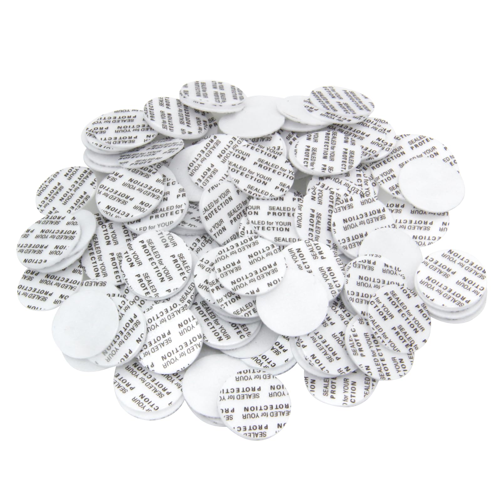 HUIKANGSHENG Pressure Sensitive Seals, Tamper Proof Bottle Jar Seals, 300 Pieces, 20mm, White, Round, Plastic, Labels