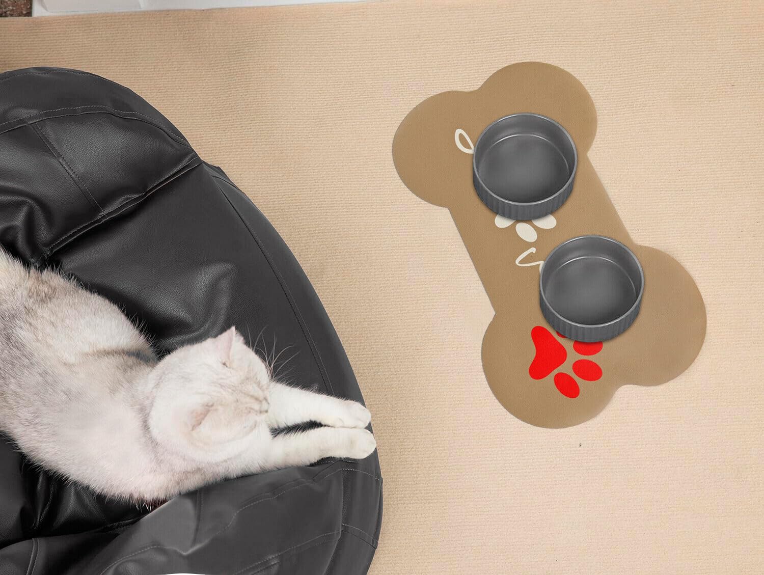Tappeto Sottociotola Per Cane E Gatto 50x70cm - In PVC Antiscivolo, Impermeabile, Made In Italy - Foto 8
