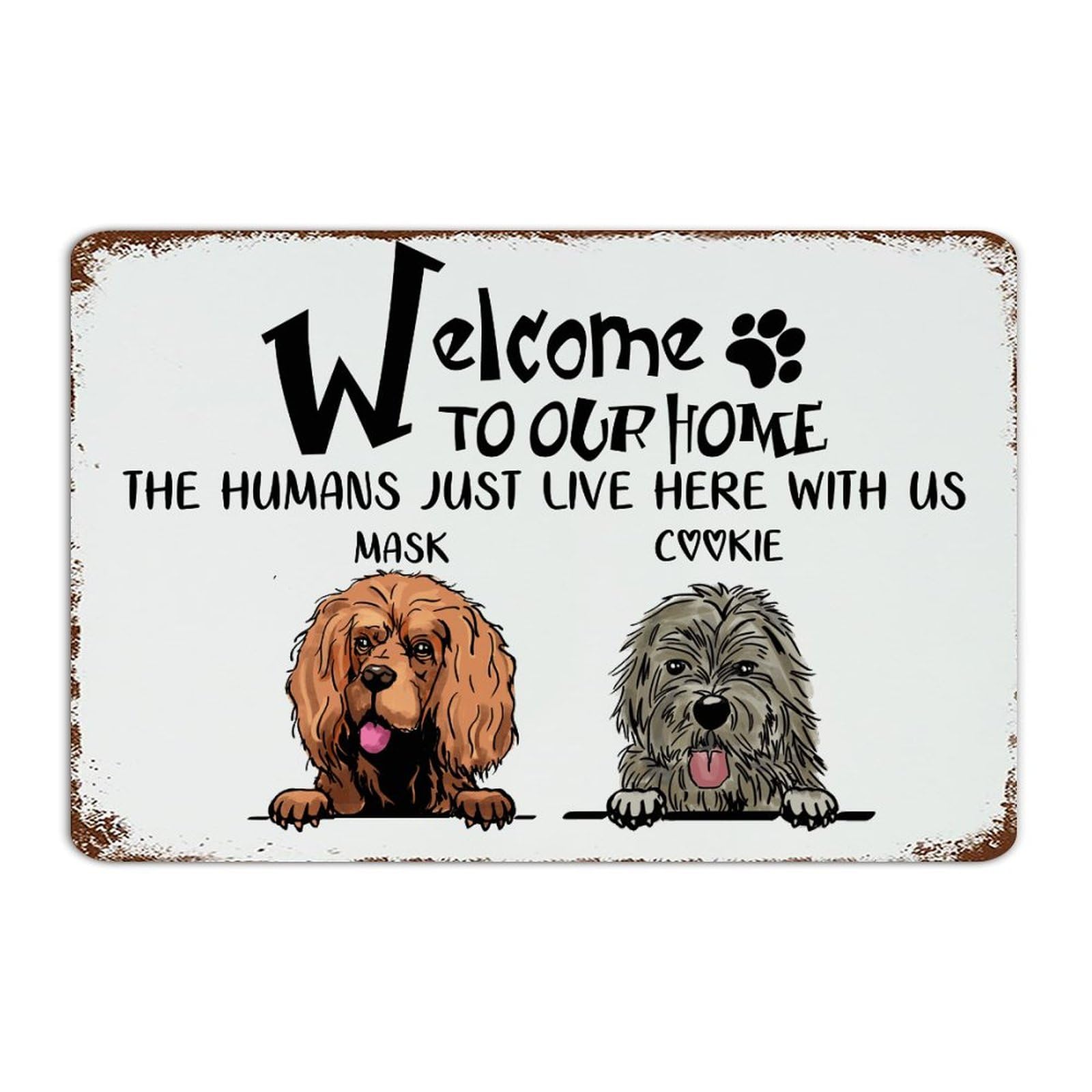 Décoration de chambre pour homme et plaque humoristique animaux