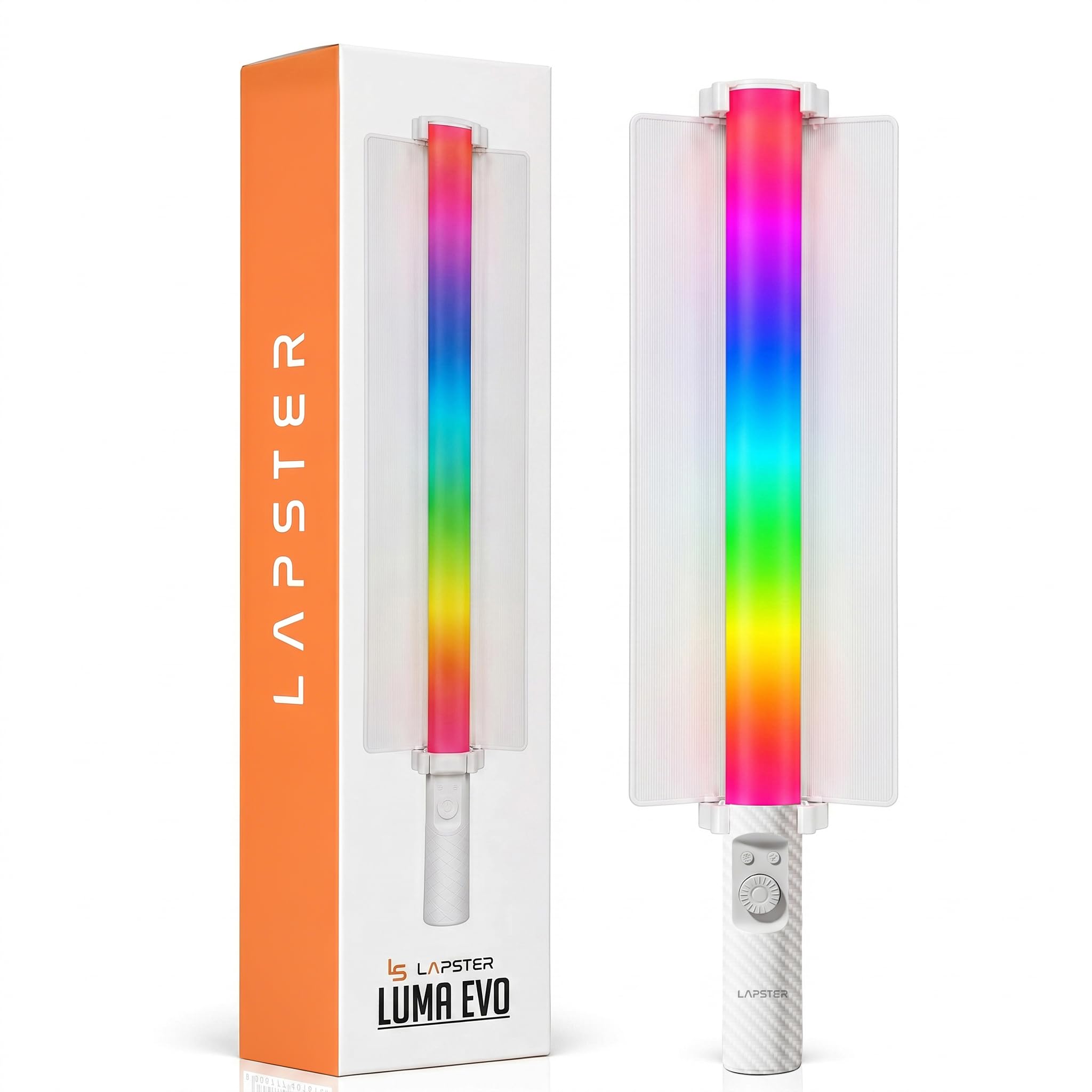 Lapster Luma Evo Stick Light Portable Handheld RGB LED Light Wand with Barn Door & Remote Control, Color Temp 2700-12000K + RGB-picture-13