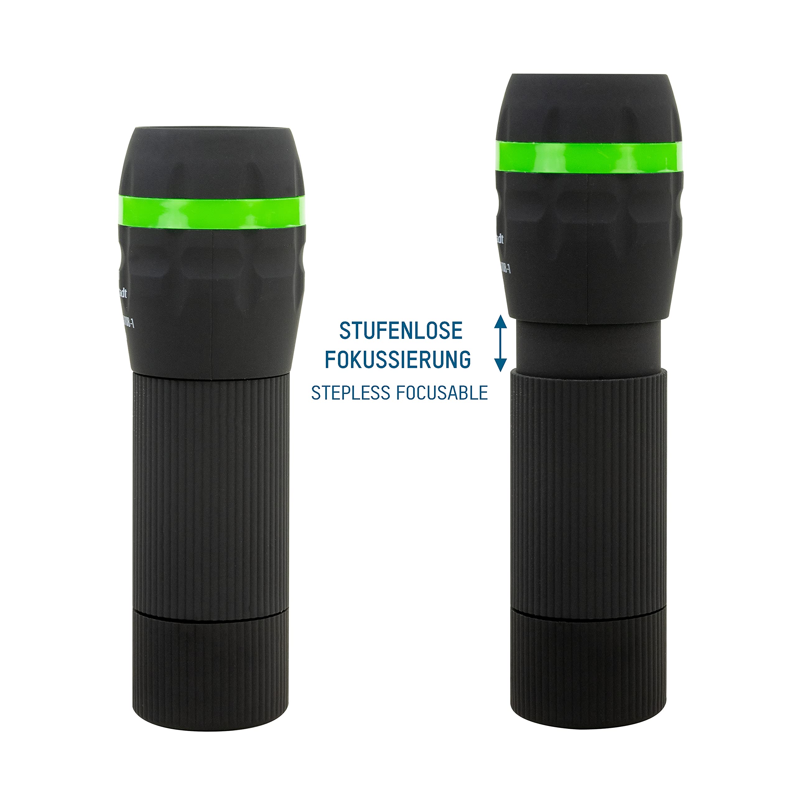 Mini Lampe Torche LED Zoom 1W - Portée 110m, 55 Lumens, 14h Autonomie, Avec Piles