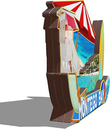 Miniatura 2 de Montego Bay Jamaica - Imán de madera 3D para nevera, recuerdos coleccionables, decoración hecha a mano, artesanías 2