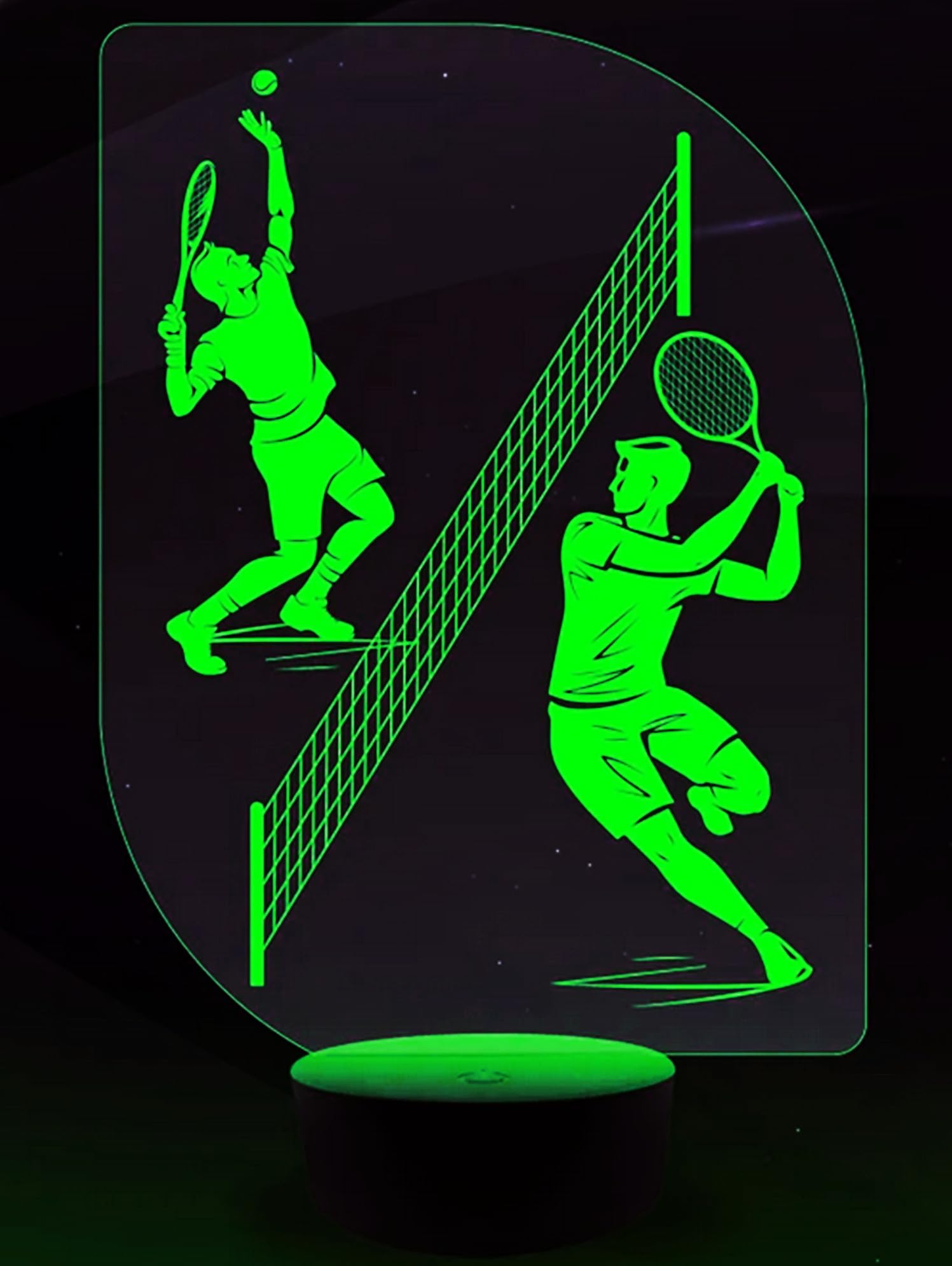 Nastrojowe światło 3D dla graczy tenisa, 16 kolorów, USB, lampa stołowa LED, prezent na imprezę, urodziny, prezent
