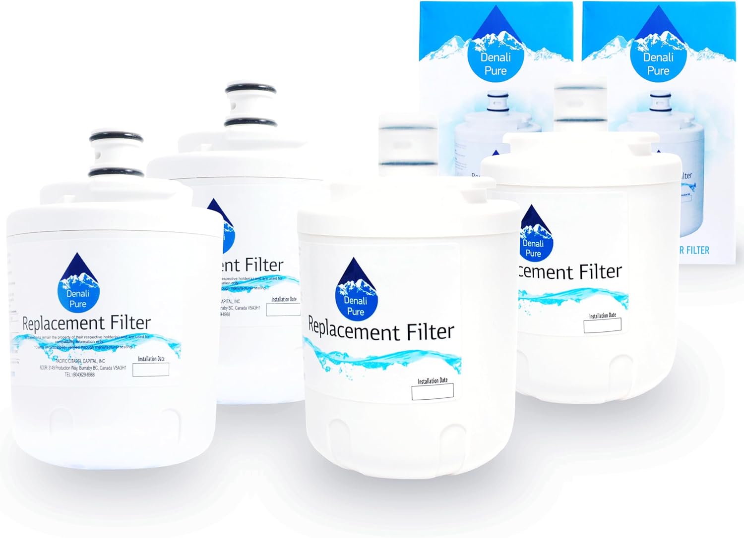 4-Pack Replacement for JSD2789GES Refrigerator Water Filter - Compatible with UKF7003 Fridge Water Filter Cartridge