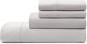 UGG Hedi Queen Sheet Set 4-Piece Luxury Cooling Sheets Deep Pockets Premium Bedding with 2 Pillow Shams Hypoallergenic Machine Washable Soft Lightweight Bed Set for Bedroom, Queen, Stone Grey