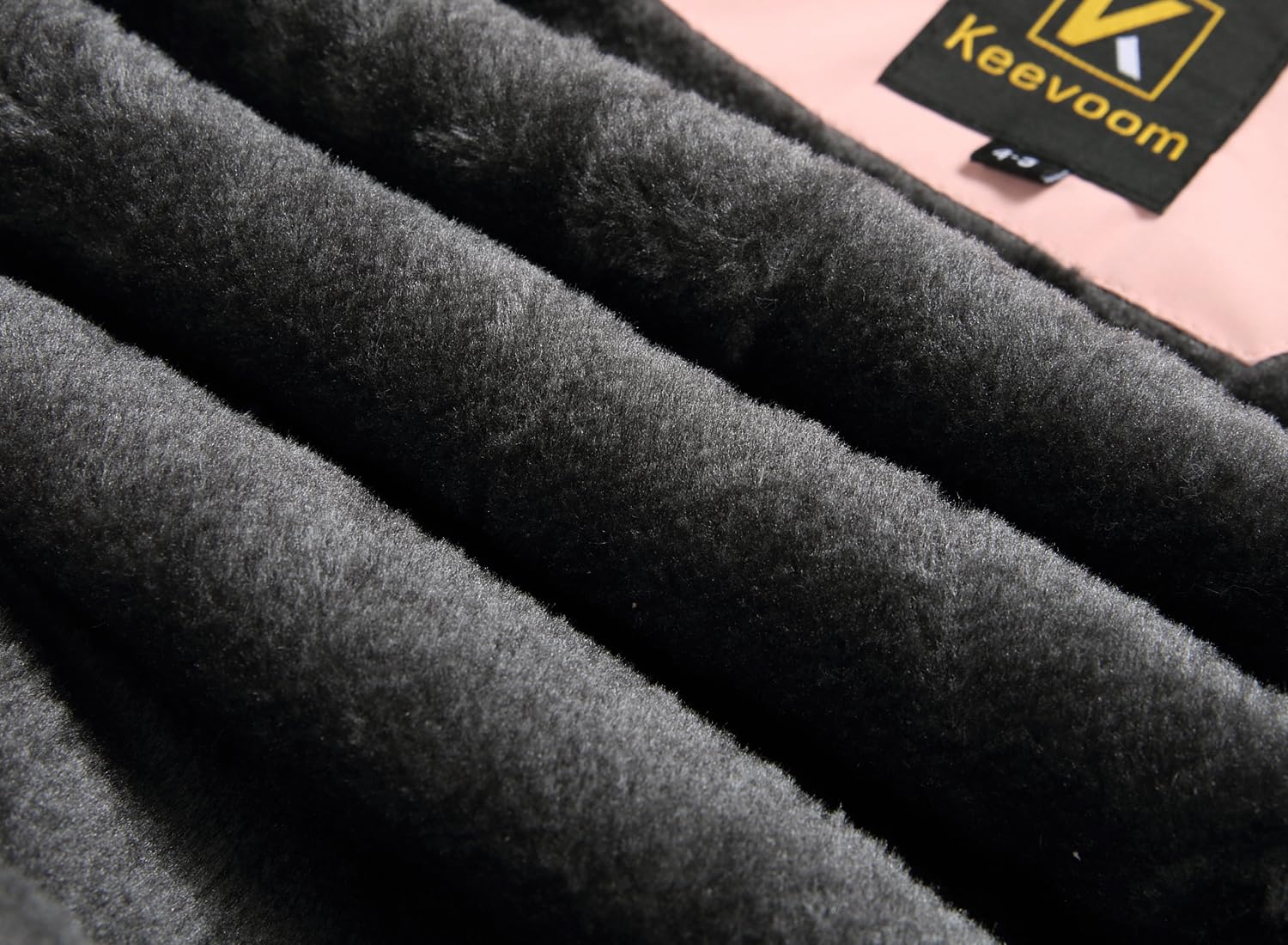Keevoom Chaqueta de esquí para niña, cálida, gruesa, resistente al viento, para niños, para exteriores, con capucha