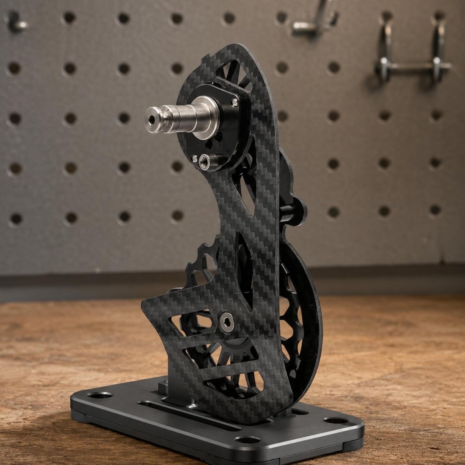 MERIGLARE Desviador Trasero para Bicicleta Conjunto de Polea Guía Ruedas Dentadas Jaula Skeleton Diseño Recortado Que Aligera y Centra Fibra de Carbono con Eje , Style to 2