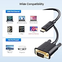 Vista 5 de Cable Matters Cable USB C a VGA (cable USB-C a VGA) de 6 pies - Thunderbolt 4 / USB4 / Thunderbolt 3 Puerto compatible con MacBook Pro, Dell XPS 13