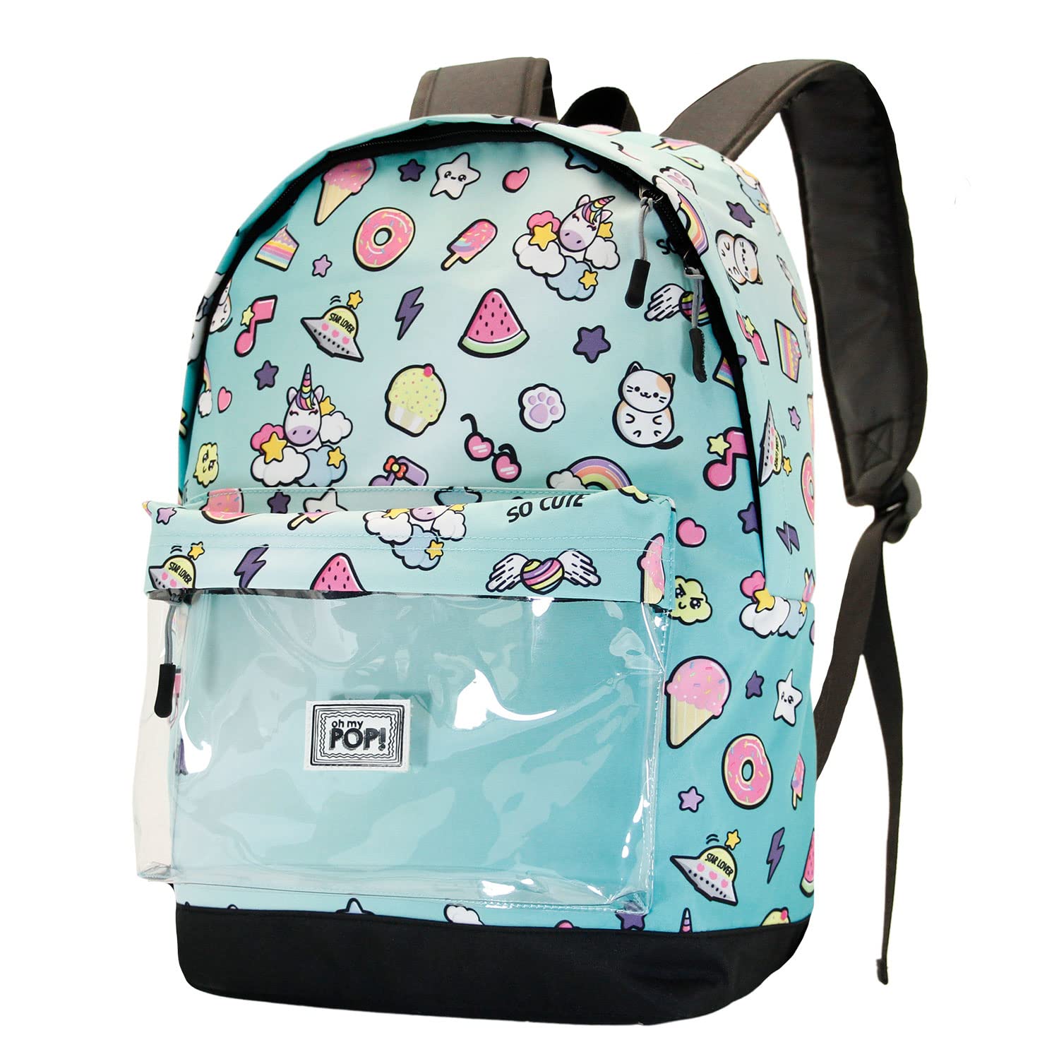 Oh My Pop! So Cute-Clear HS Backpack, Multicolour