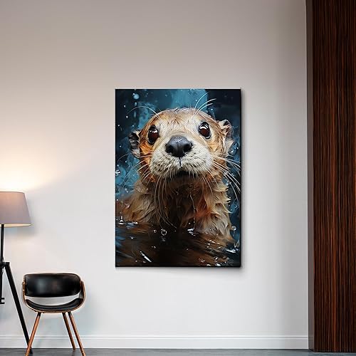 Miniatura 3 de Fox Mother Cub Print, In The Style Of Stencil,Based, Ivory, Kids Wall Art, Kids Wall Art Display, Mom And Baby Animal Art Print, Canvas Prints, Home