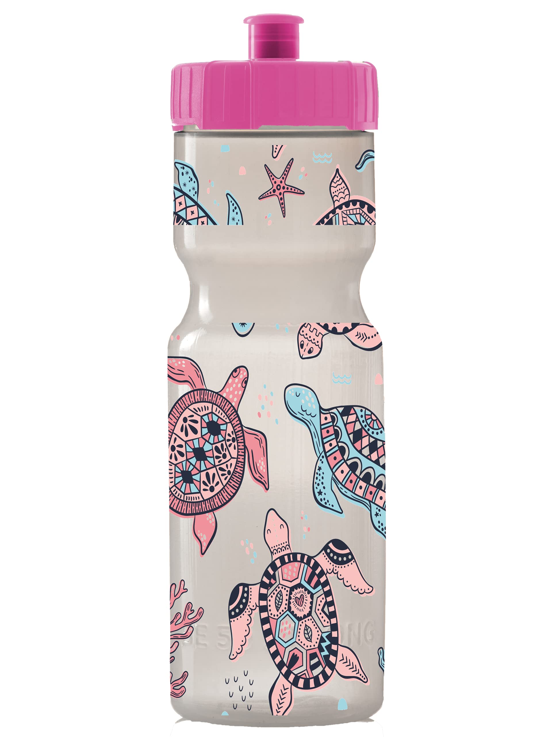 50 Strong Kids Water Bottle | 22 oz. BPA- Free Sports Squeeze Water Bottles with Pull Top Cap |Perfect Water Bottle for School | Reusable & Durable for Boys & Girls | Made in USA