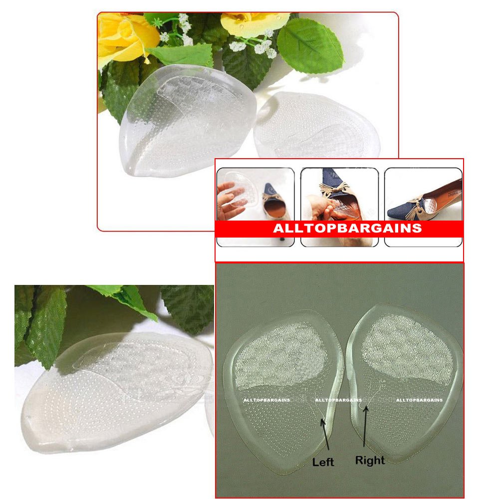 Gel Silicone Foot Half Sole Insoles Shoes Care Cushion Pad Insole Comfy 1 Pair