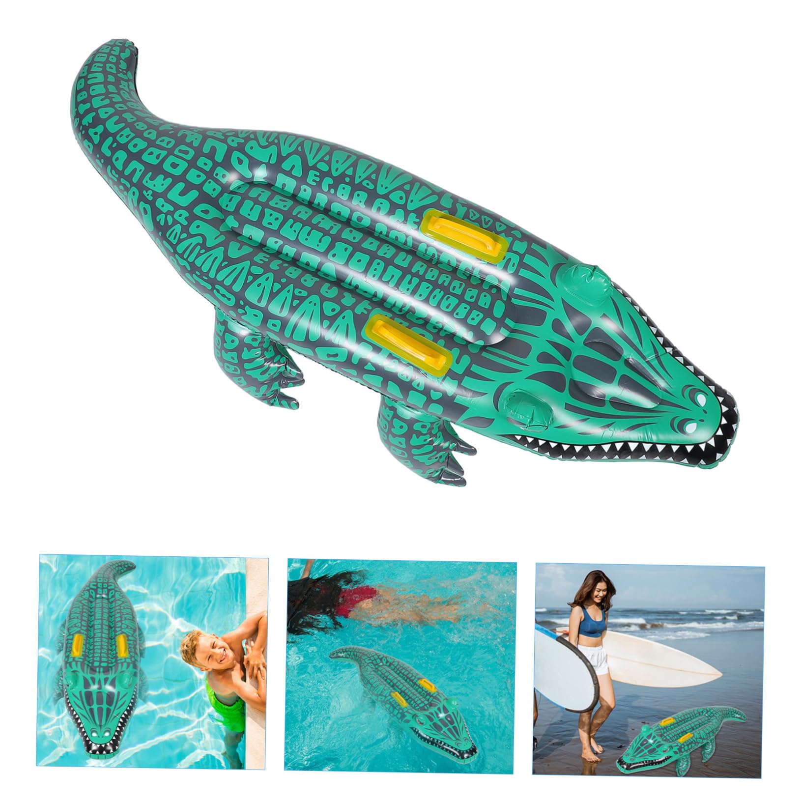 Generisch Aufblasbares Alligator Surfbrett für Pool und Strand Ergonomische Schwimmmatte aus Schnelles Aufblasen für Sommer und Wasseraktivitäten