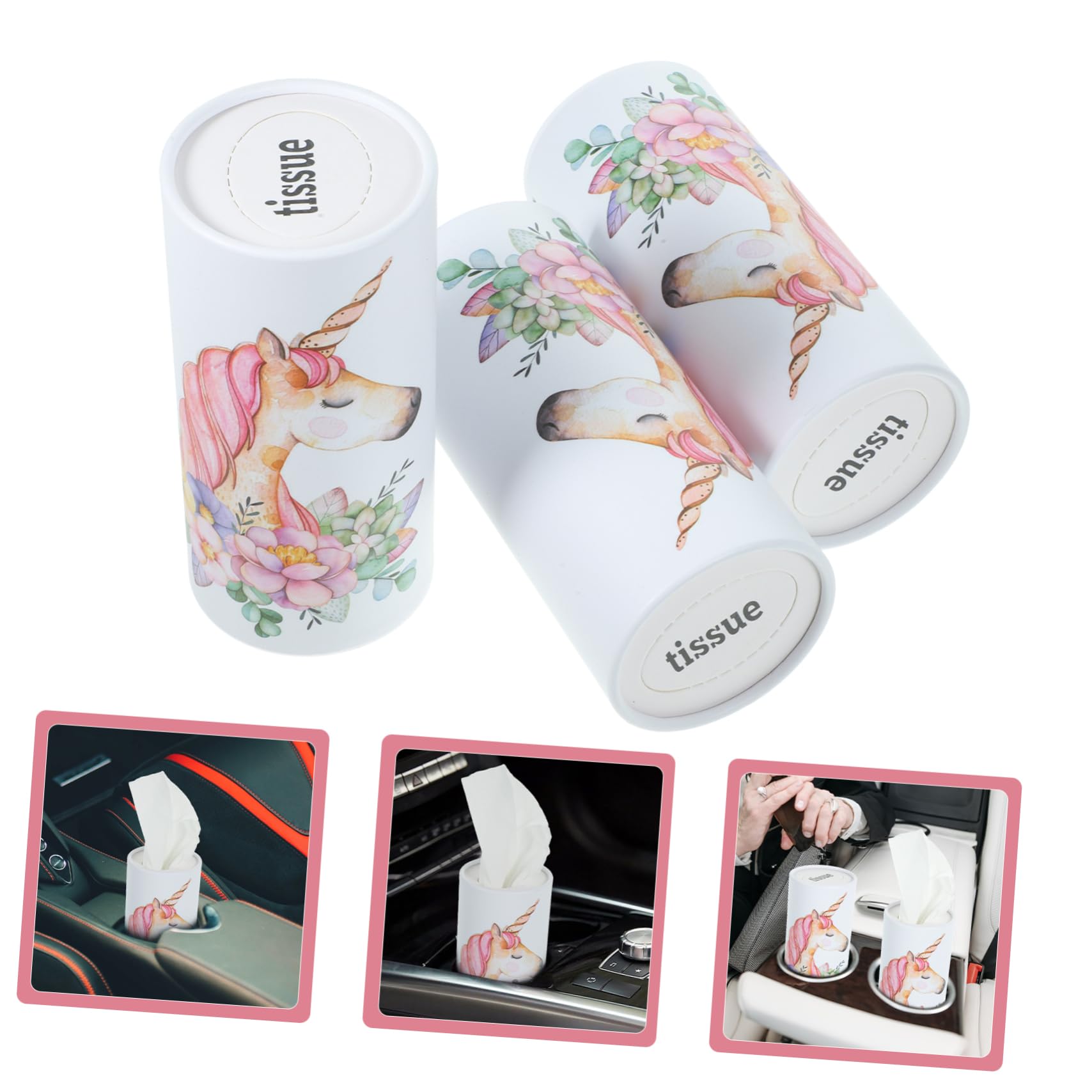 minkissy 6 Pcs Cylindre De Pompage Papier Portabicicletas Para Auto Distributeur De Serviettes en Papier Serviettes en Vrac De Voiture Mouchoirs Boîte Mouchoirs Voyage Accessoire Quotidien