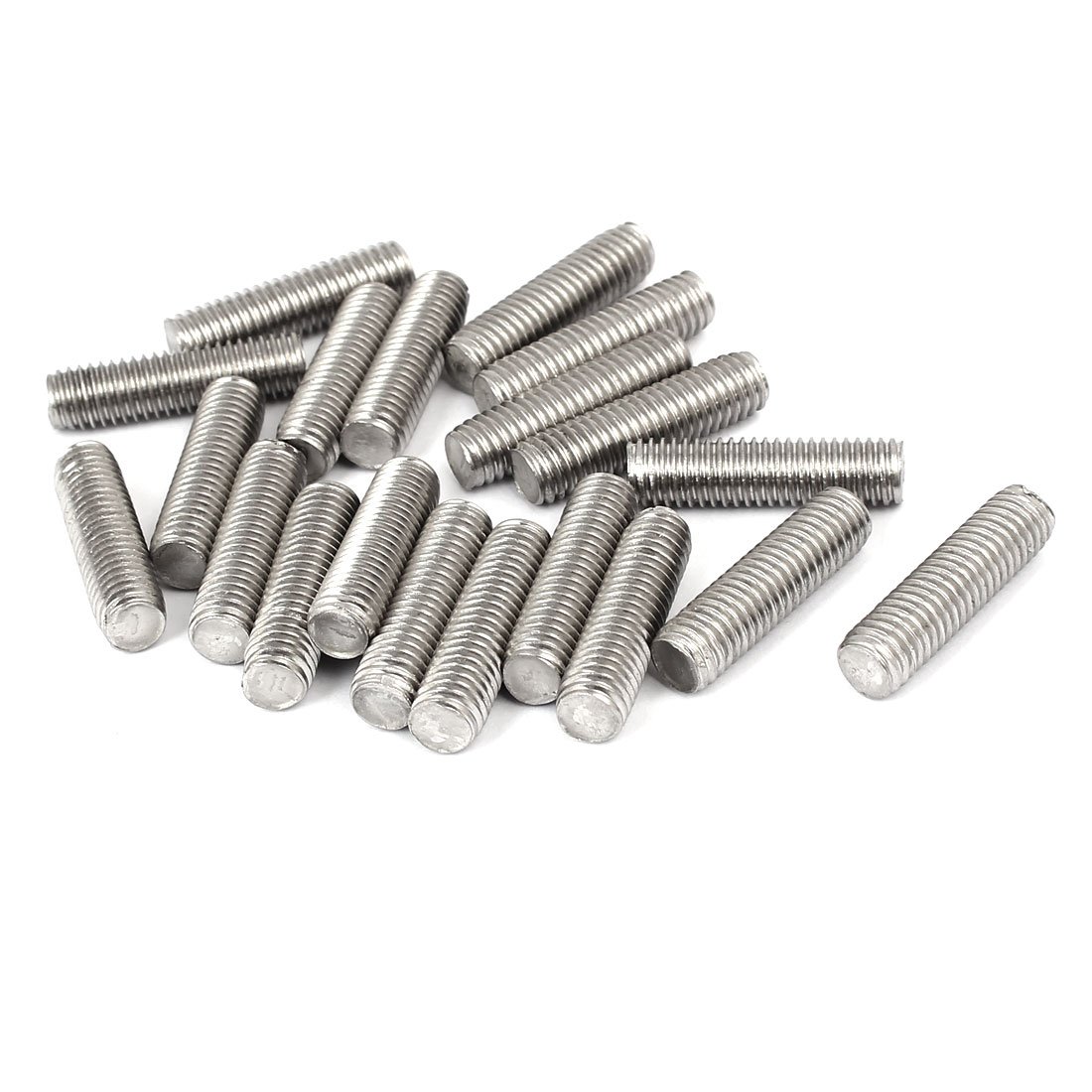 Uxcell Silver Tone Sourcingmap M8 X 30Mm 1.25Mm Pitch 304 Stainless Steel Fully Threaded Rods Fasteners 20 Pcs