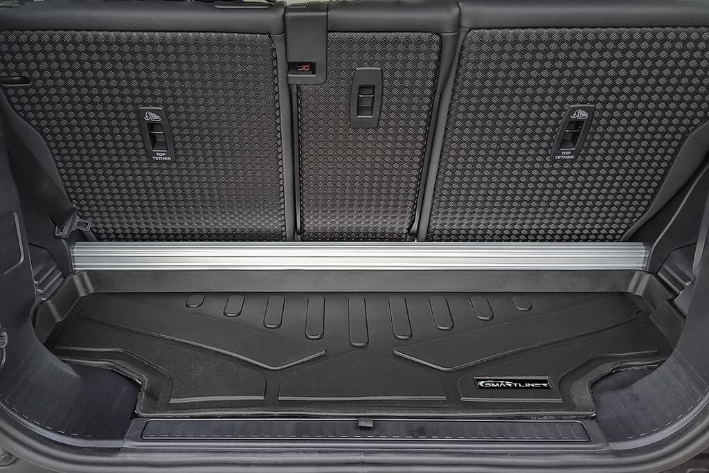 SMARTLINER All Weather Custom Fit 2 Row Floor Mats & Cargo Liner Behind The 2nd Row Set Compatible with 2020-2025 Land Rover Defender 90