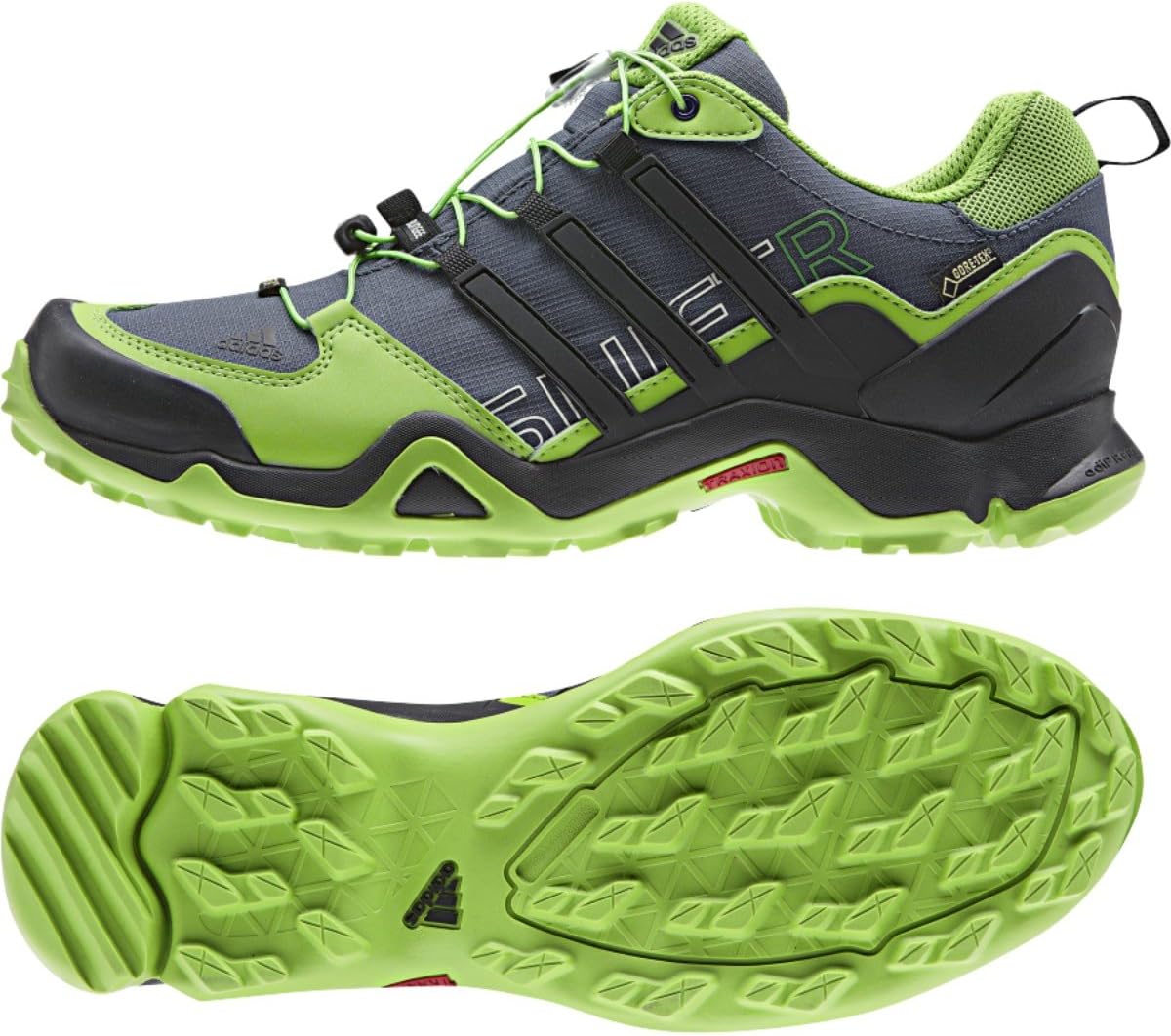 Adidas Terrex Swift R Gtx W Smi Solar Grn / Blck / Blck Women's Hiking Shoes - 9.5 D(M) US